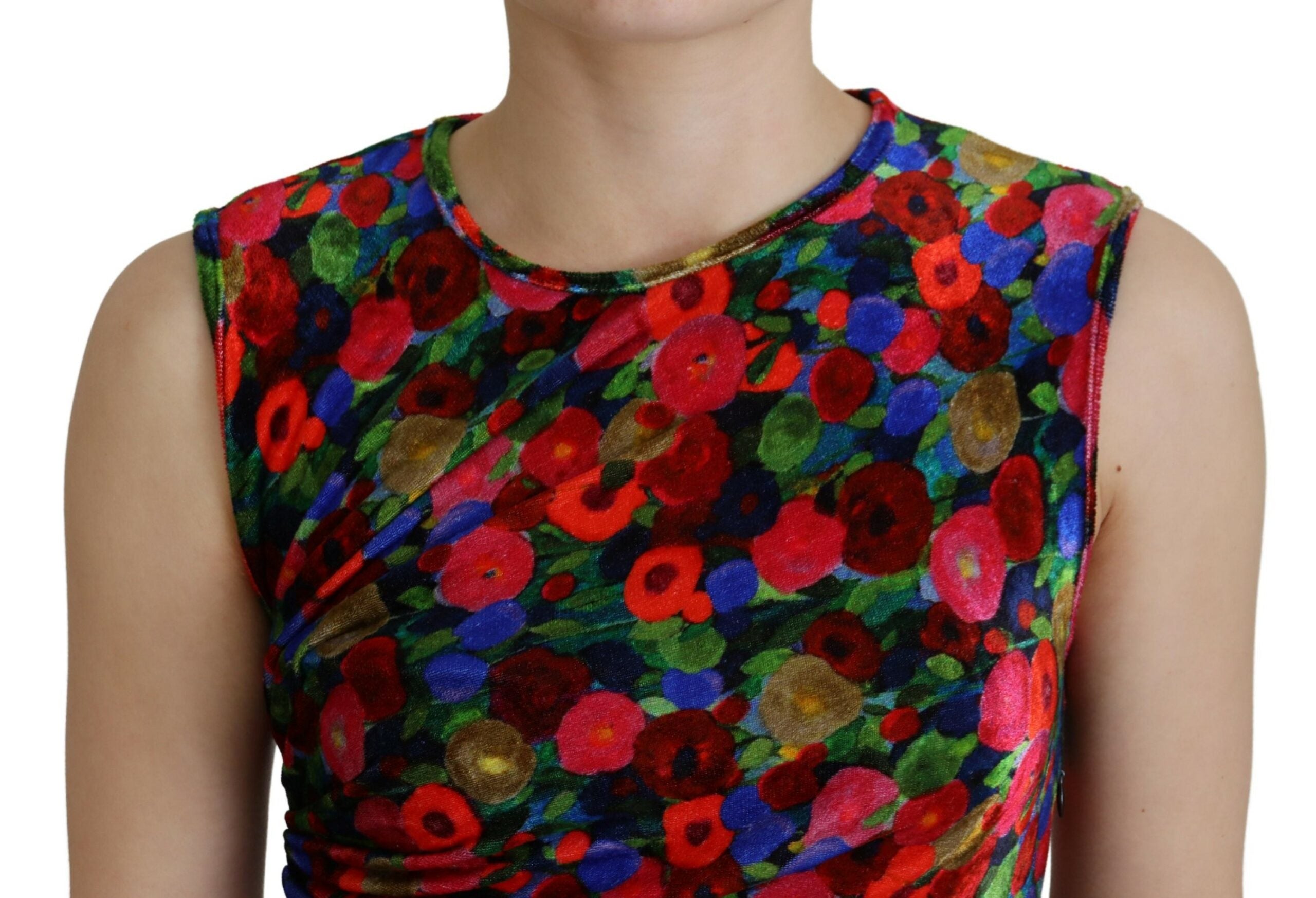Indulge in the exquisite Dsquared² Multicolor Floral Bodycon Ruched Maxi Dress, a masterpiece of haute couture craftsmanship that embodies timeless elegance and allure.
