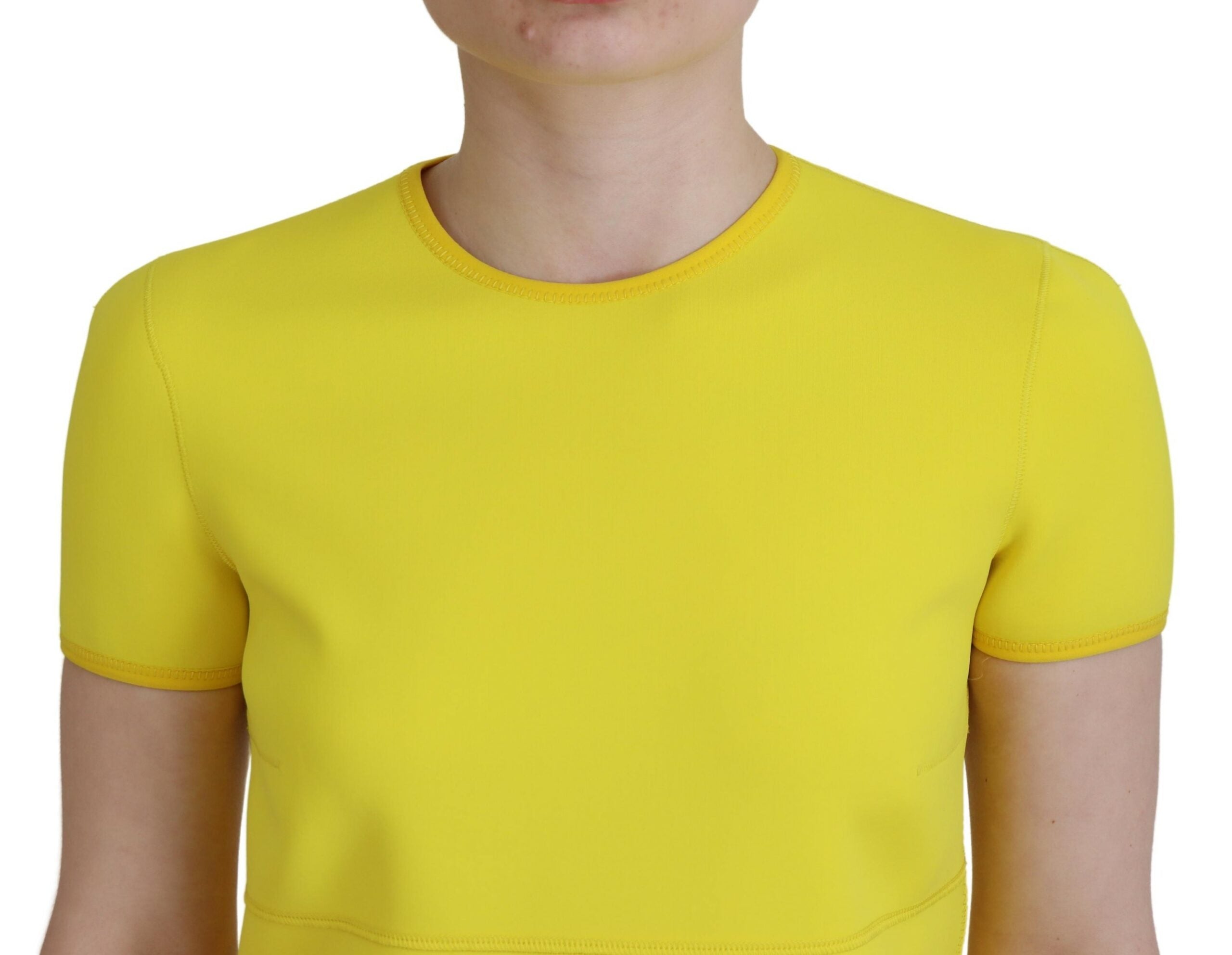 Discover the Dsquared² Yellow Nylon Mini Dress, a luxurious blend of elegance and sophistication, designed for those who embrace their unique style with confidence.