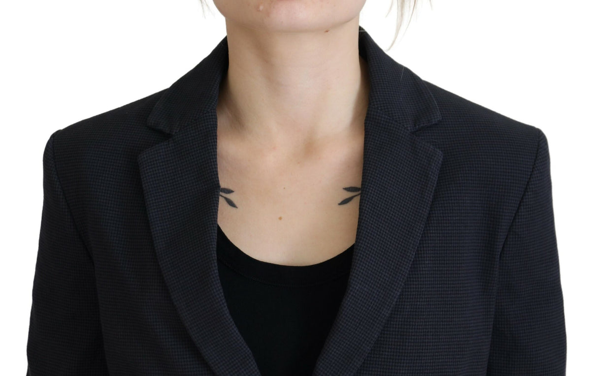 Experience the exquisite craftsmanship of the DSQUARED2 Black Cotton Cropped Button Blazer Jacket, a timeless piece that embodies luxury and sophistication for the discerning individual.