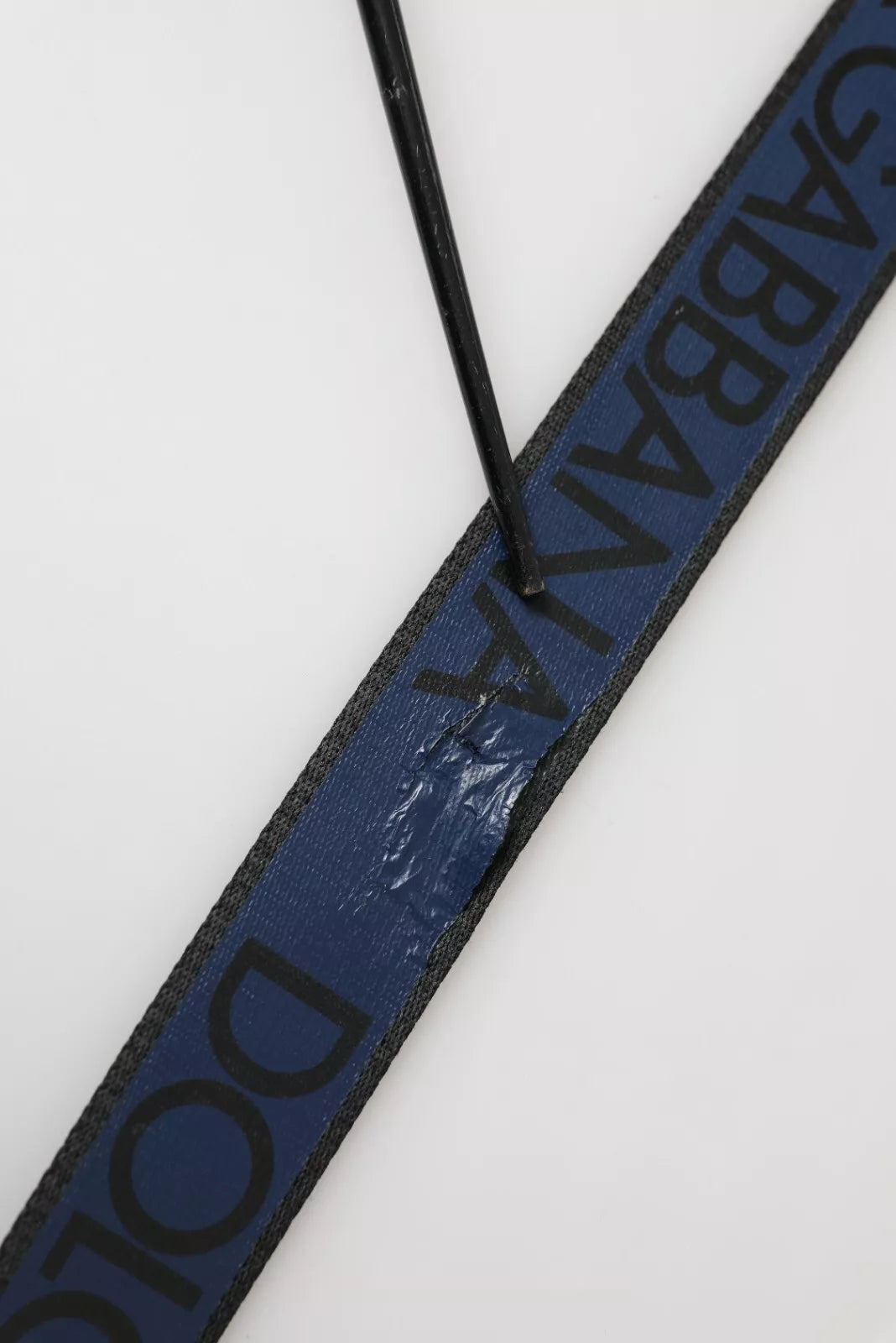 Dolce & Gabbana Exquisite Black Blue Logo Belt for Timeless Elegance