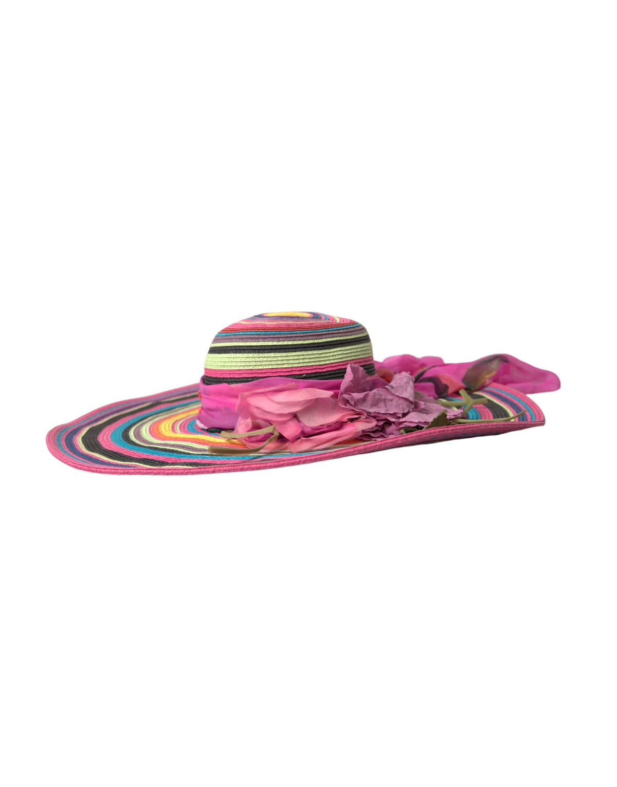 Dolce & Gabbana Multicolor Fantasy Wide Brim Floppy Hat - Couture Luxury