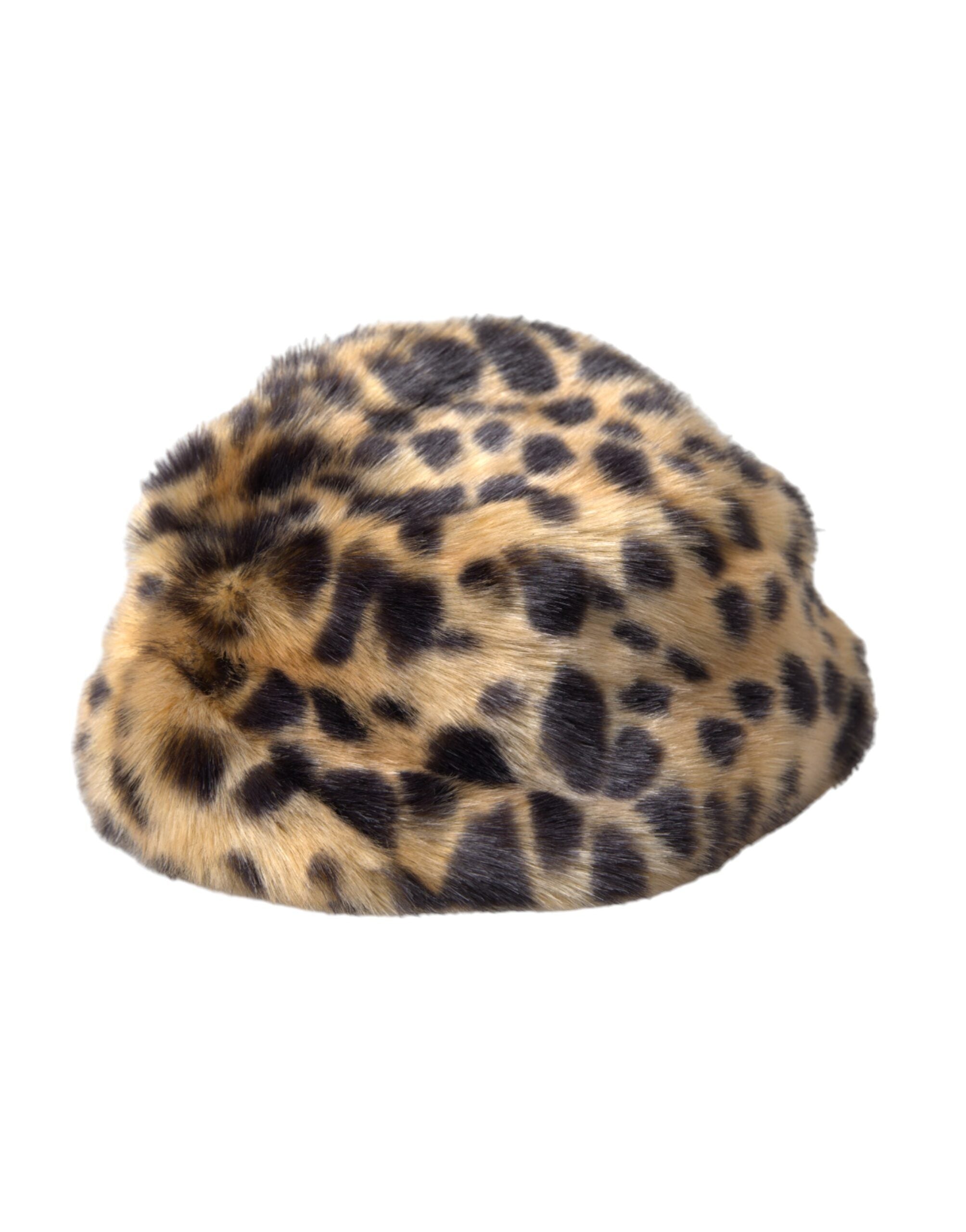 Indulge in the opulence of the Dolce & Gabbana Brown Leopard Fur Bucket Hat, a masterpiece of artisanal luxury designed for those who command attention and embody elegance.