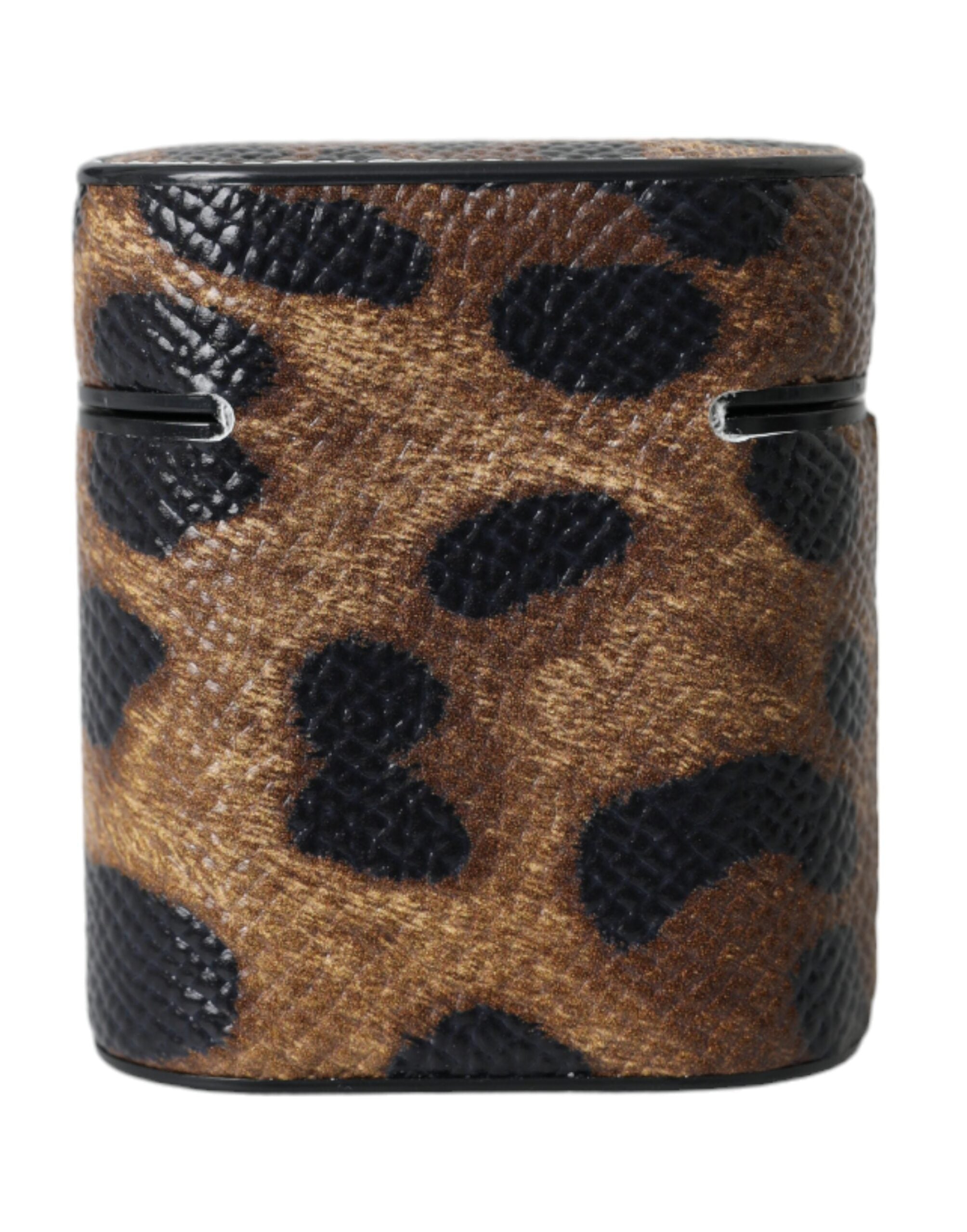 Elevate your style with the Dolce & Gabbana Brown Leopard Calf Leather Airpods Case, a luxurious blend of artisanal craftsmanship and modern elegance, perfect for the discerning individual.