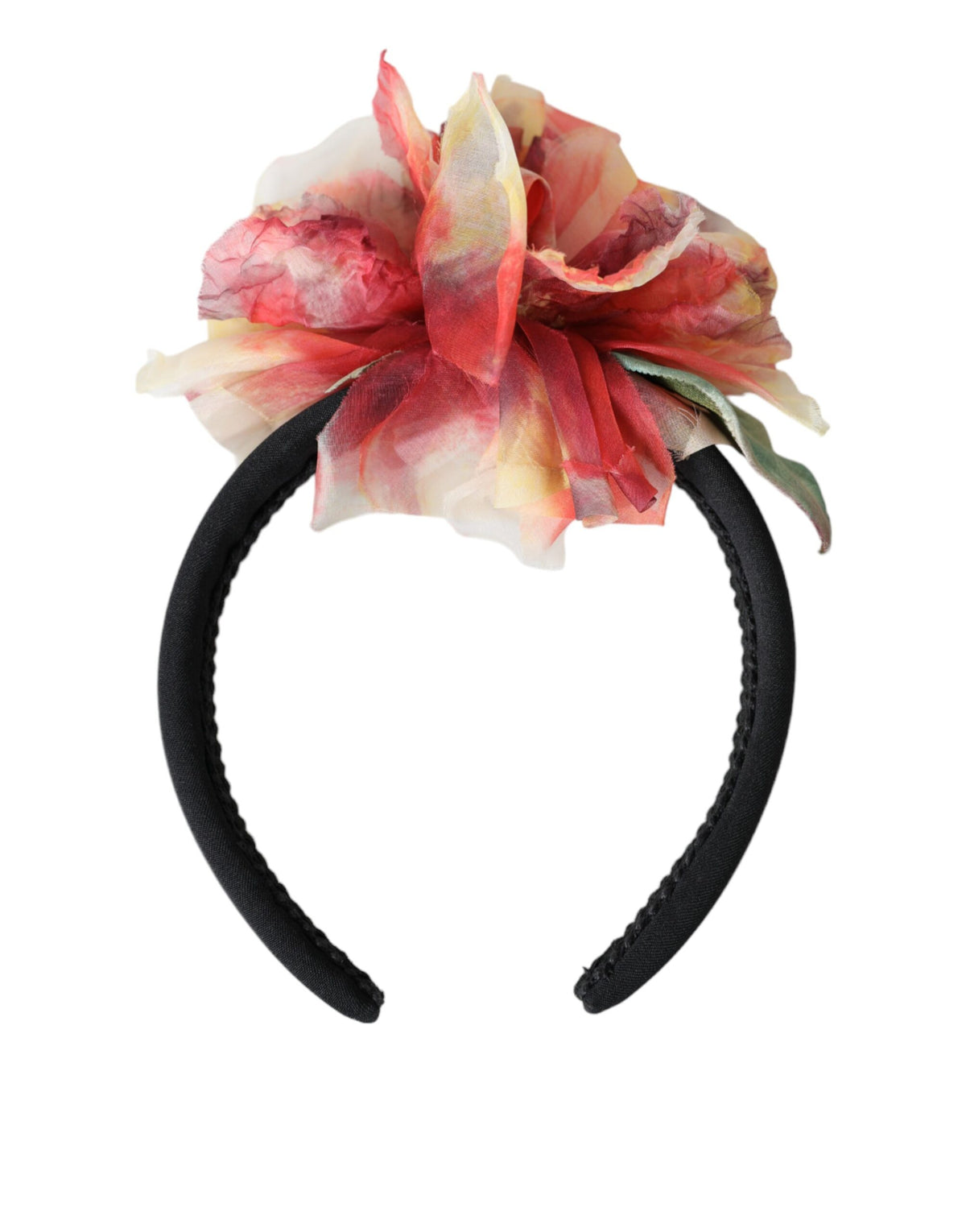 Indulge in the exquisite Dolce & Gabbana Rose Pink Silk Floral Tiara, a testament to artisanal craftsmanship that elevates your elegance for any occasion.