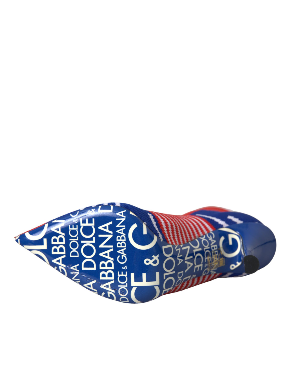 Indulge in the exquisite Dolce & Gabbana Red Blue Stretch Sock Style Ankle Boots, where luxurious craftsmanship meets vibrant artistry, perfect for the discerning connoisseur.