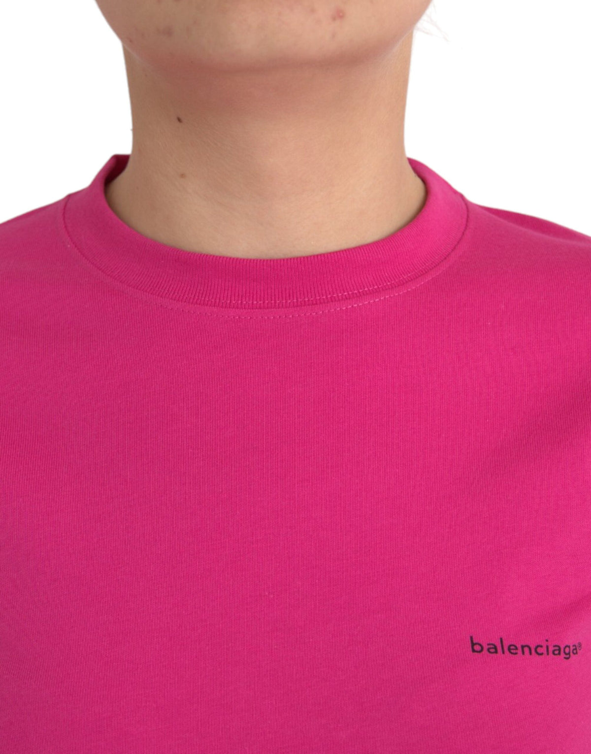 Balenciaga Pink Cotton Crew Neck Tee - Timeless Luxury Elegance