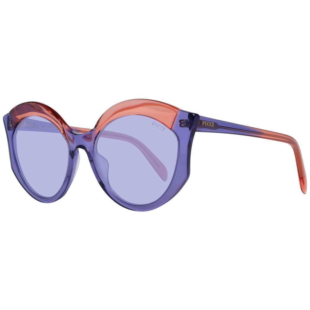 Experience the allure of Emilio Pucci's Purple Plastic Sunglasses, where exquisite craftsmanship meets timeless elegance, perfect for the discerning connoisseur.