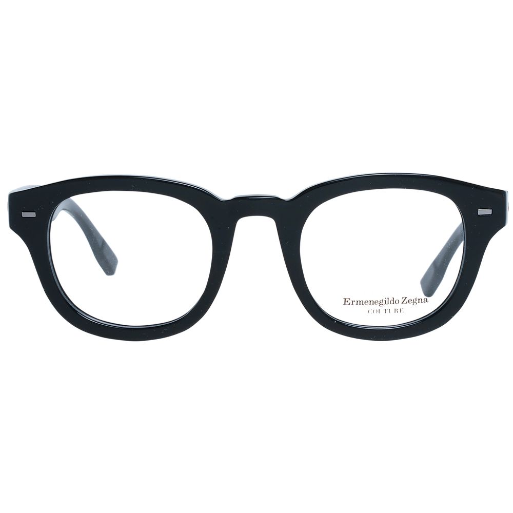 Ermenegildo Zegna Black Plastic Glasses - Timeless Luxury Frames