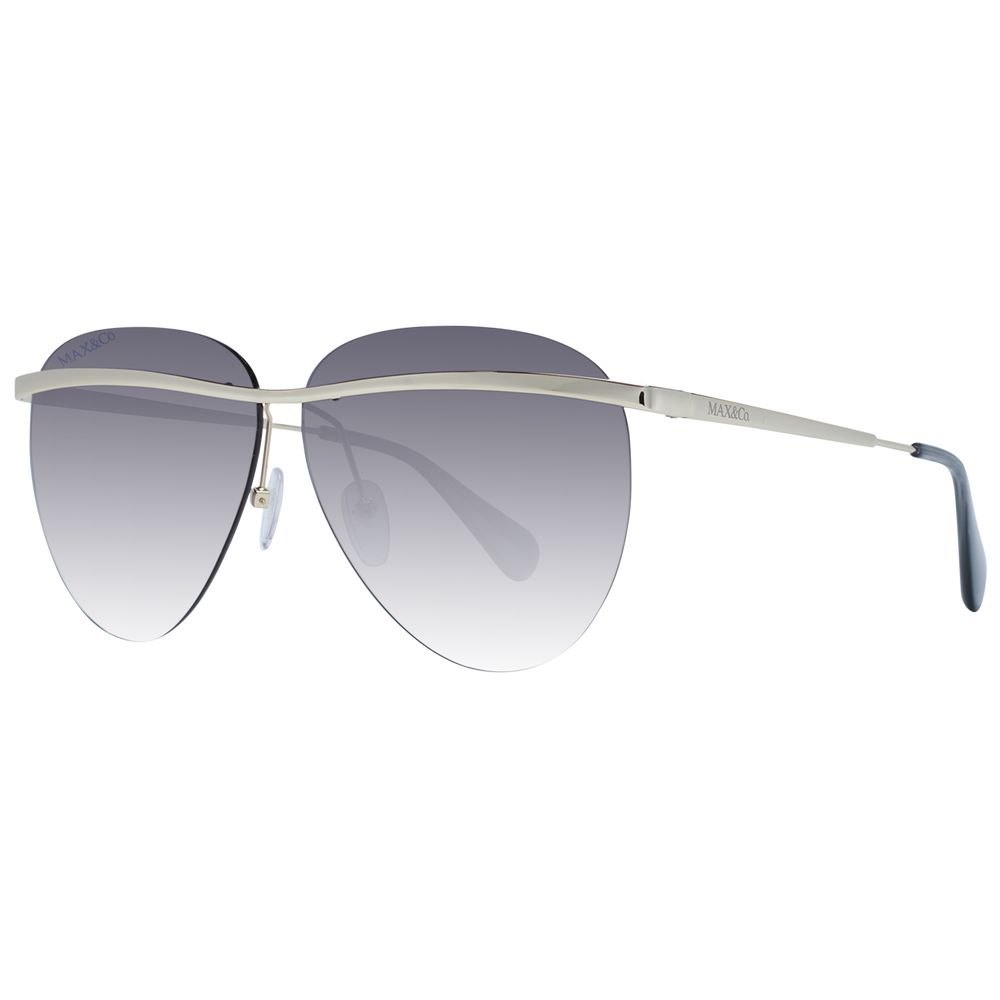 Elevate your style with Max & Co Gold Metal Sunglasses, a timeless collection piece crafted from gold metal with gradient lenses, embodying refined luxury and sophistication.