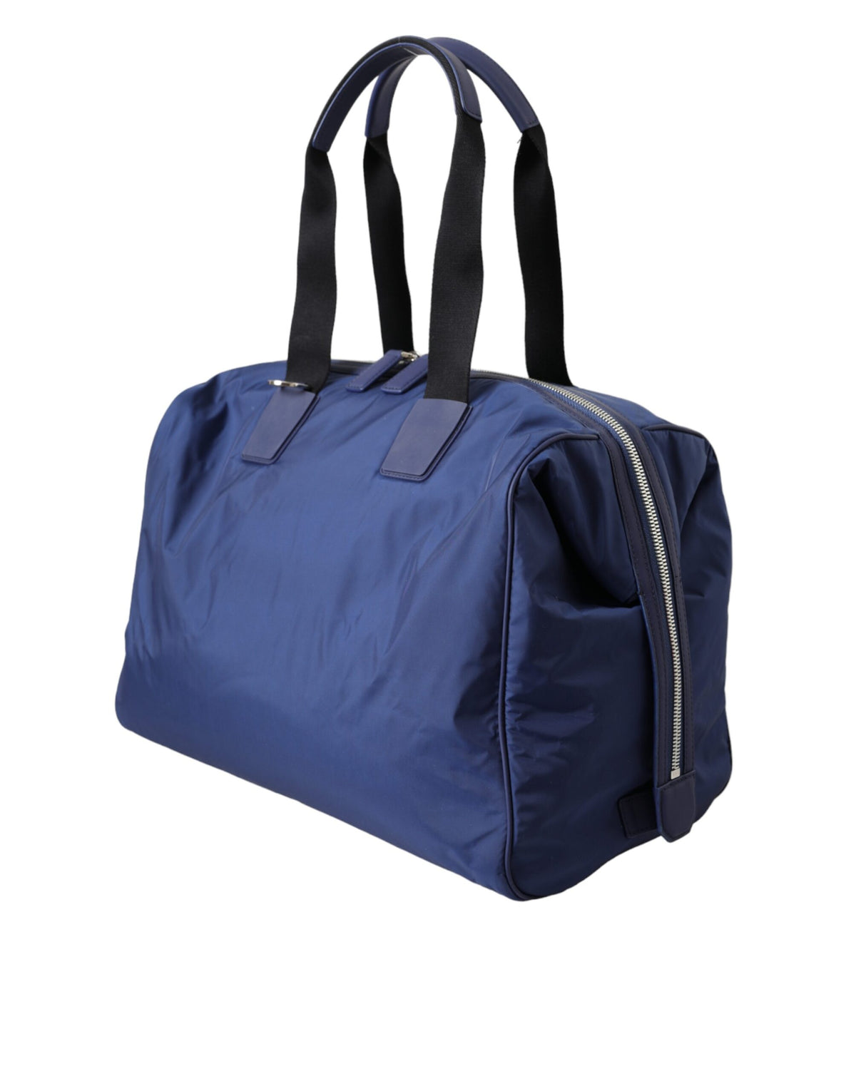 Indulge in the Dolce & Gabbana Blue Nylon Calfskin Hand Shoulder Duffel Bag, a masterpiece of Italian craftsmanship that elevates your travel experience with elegance and sophistication.