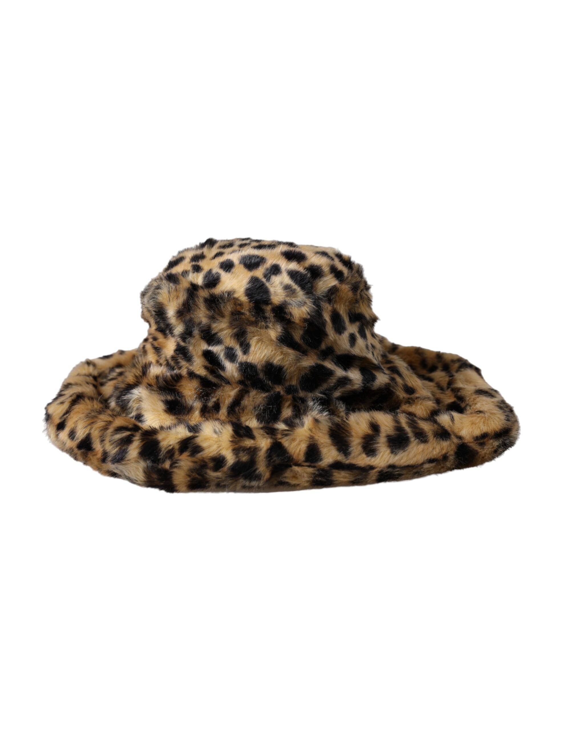 Discover the Dolce & Gabbana Brown Leopard Fur Bucket Hat, a luxurious statement piece crafted for those who embrace elegance and sophistication in every moment.