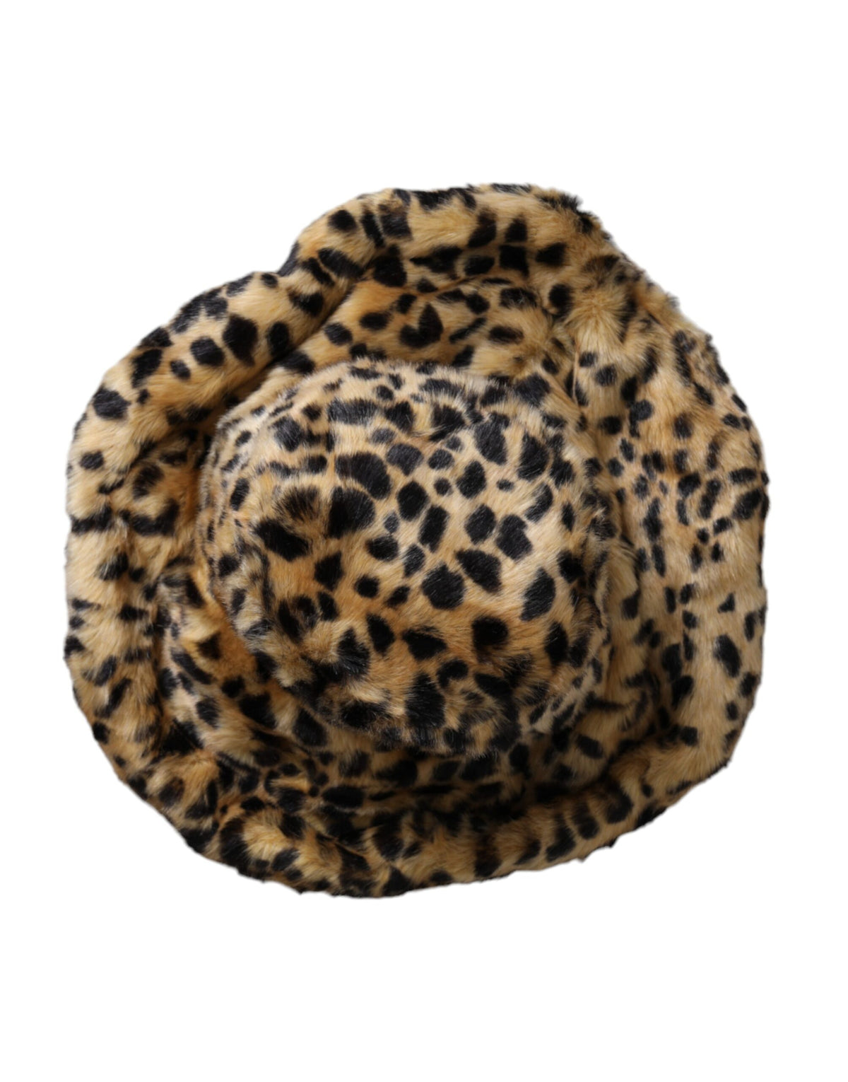 Indulge in the allure of the Dolce & Gabbana Brown Leopard Fur Bucket Hat, a masterpiece of luxurious craftsmanship that elevates your style with timeless elegance.