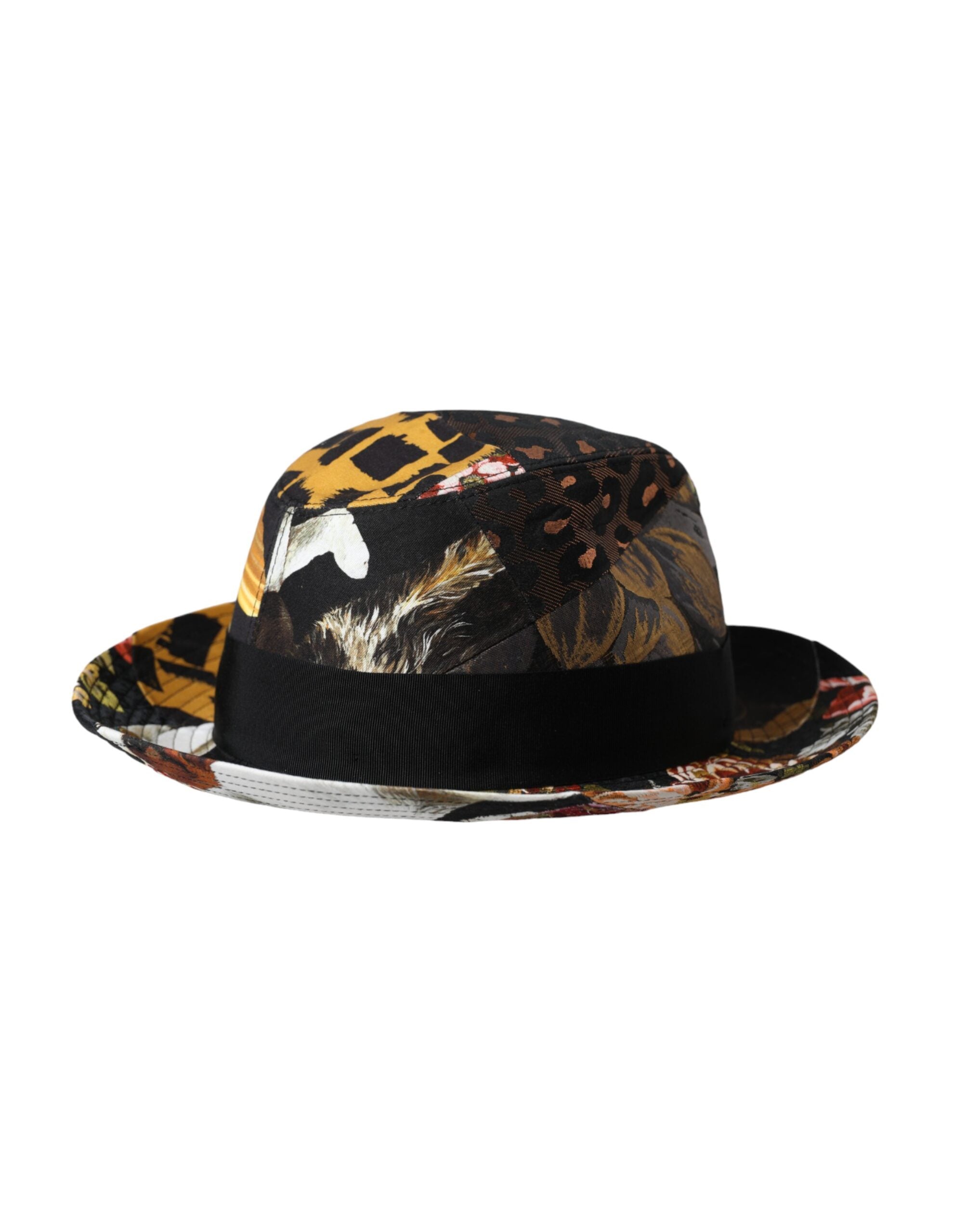 Elevate your style with the Dolce & Gabbana Multicolor Patchwork Fedora, a masterpiece of artisanal craftsmanship and luxurious materials, perfect for the discerning individual.