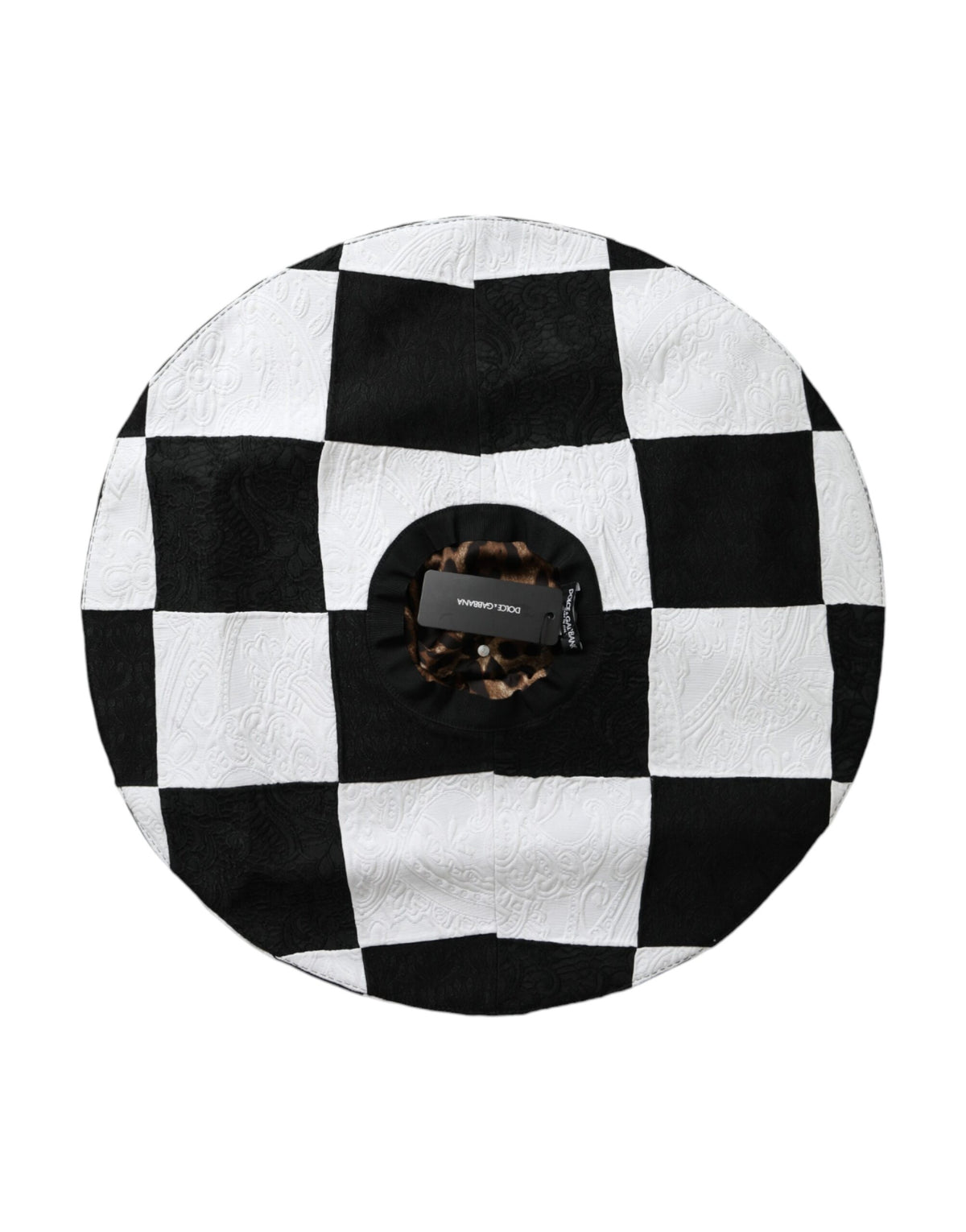 Elevate your style with the Dolce & Gabbana Black White Checkered Wide Brim Floppy Hat, a luxurious accessory crafted in Italy, perfect for sun-soaked elegance and sophisticated gatherings.