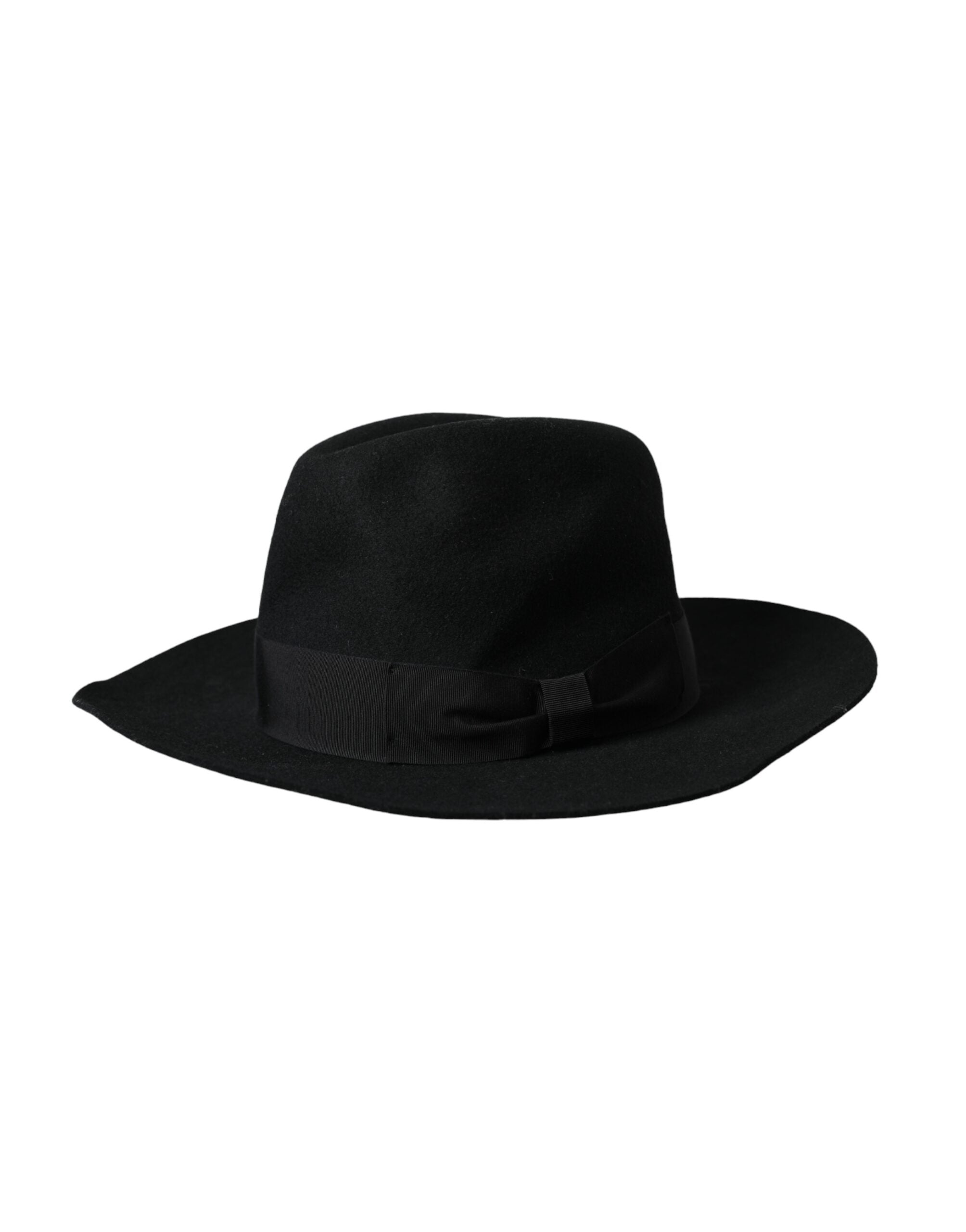 Indulge in the exquisite Dolce & Gabbana Black Rabbit Fedora Trilby, a timeless masterpiece of luxury craftsmanship that elevates any sophisticated ensemble.