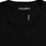 Dolce & Gabbana Black Cotton Round Neck T-Shirt - Timeless Luxury