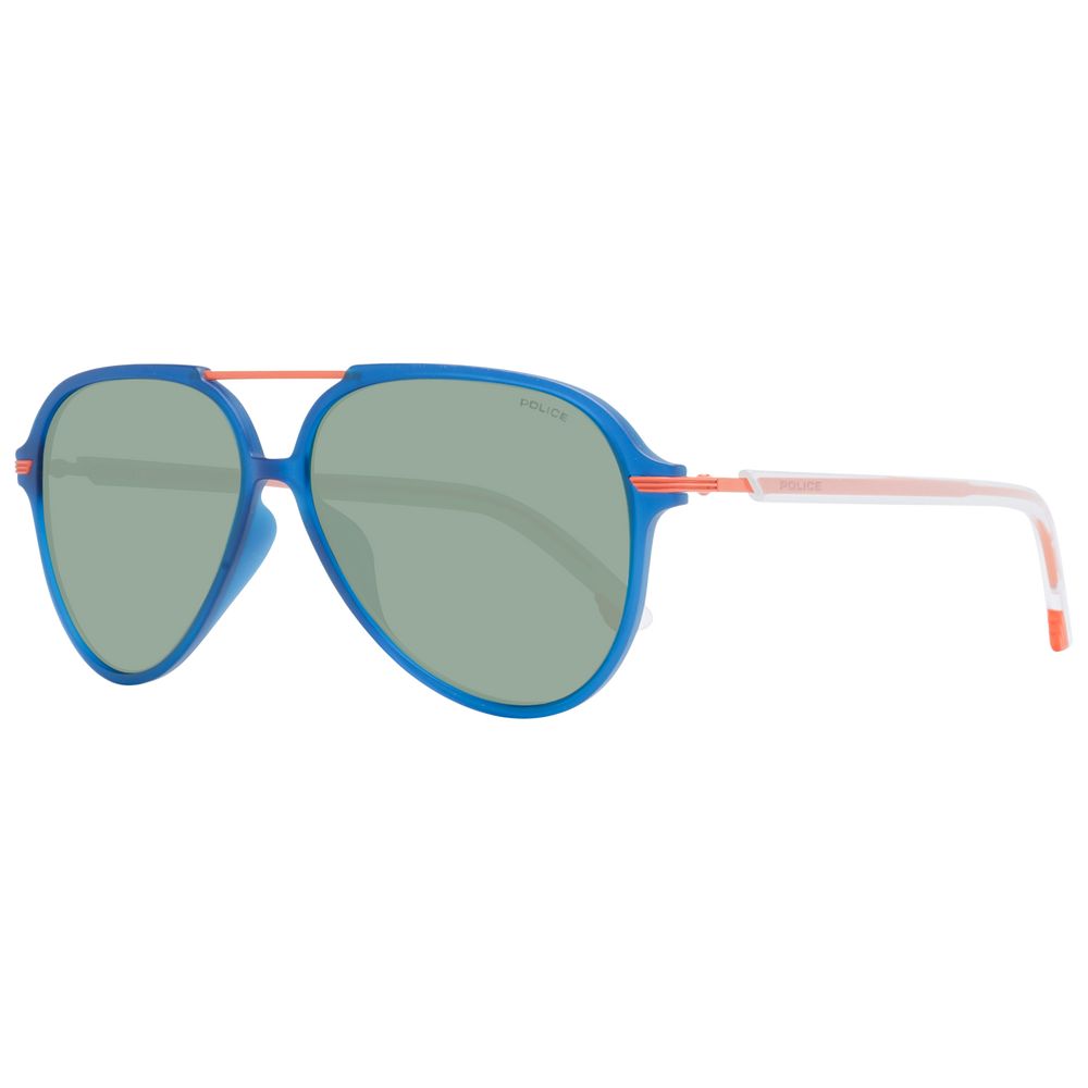 Police Blue Plastic Sunglasses - Luxury Polarized Eyewear