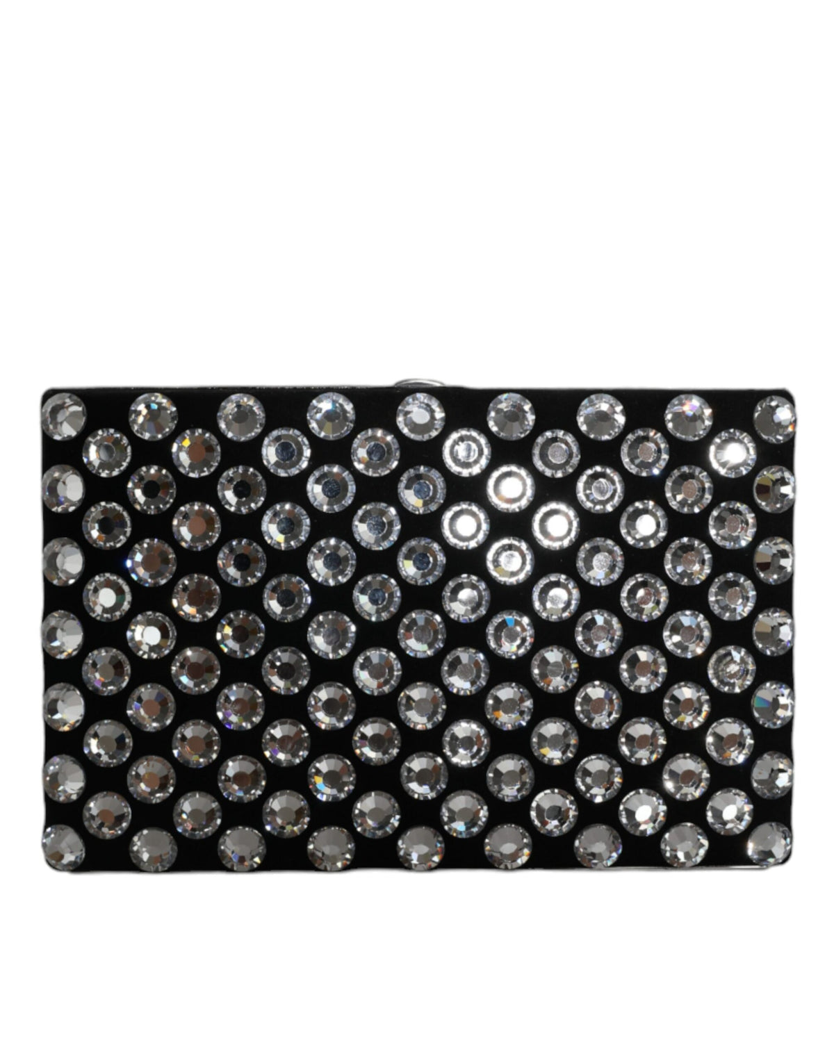 Discover the Dolce & Gabbana Black Velvet Crystal Clutch, a masterpiece of artisanal luxury crafted from premium materials, perfect for elevating your evening elegance.