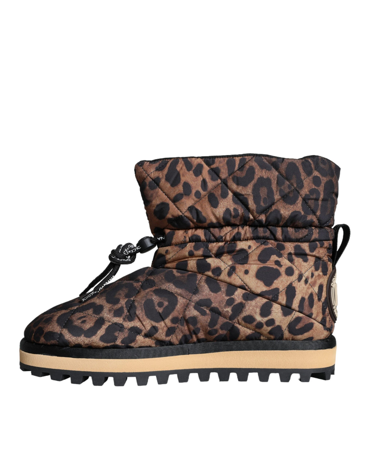 Step into a realm of sophistication with Dolce & Gabbana's Brown Leopard Ankle Boots, crafted from premium nylon in Italy, merging comfort with bold elegance for the discerning individual.