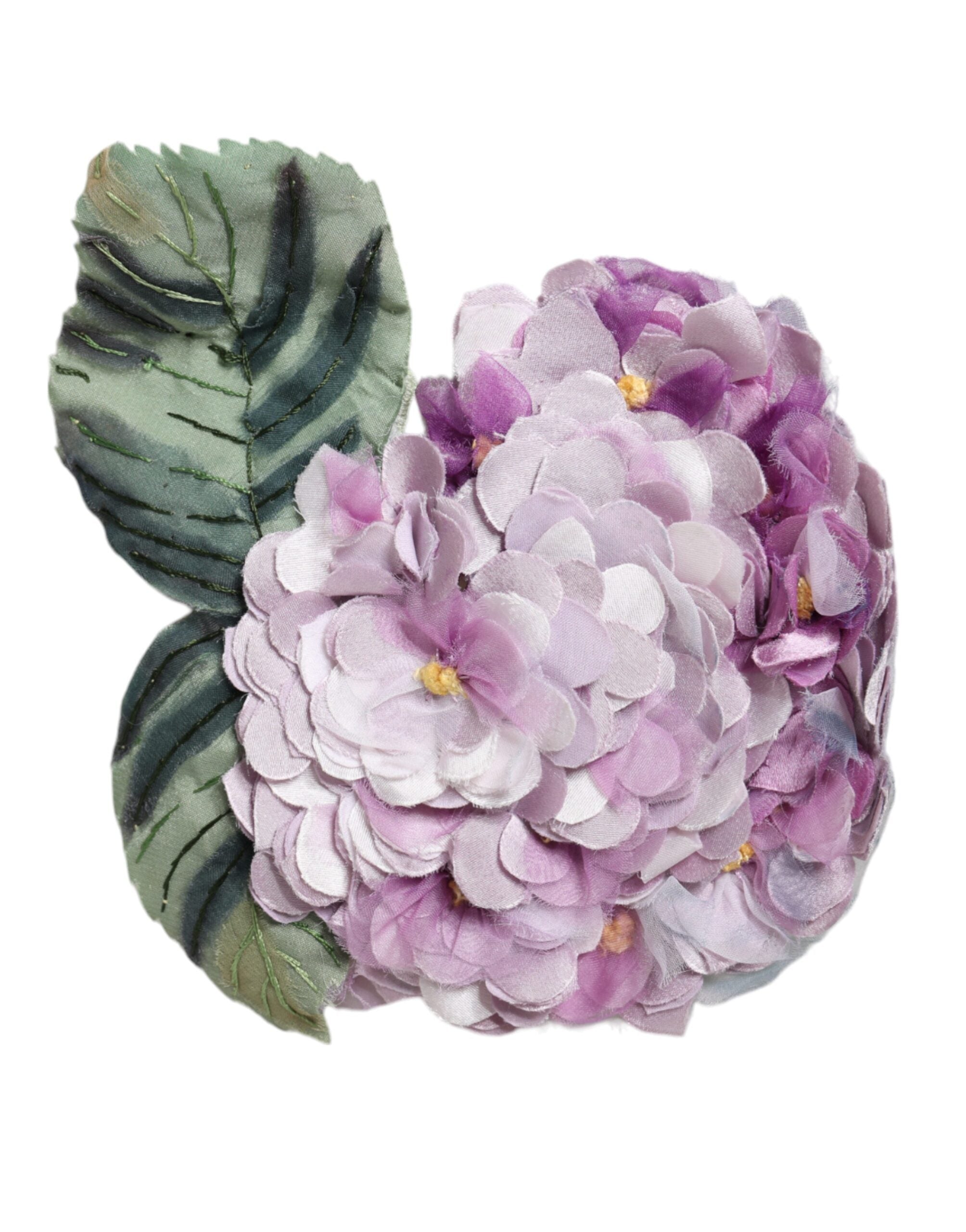 Discover the Dolce & Gabbana Multicolor Hydrangea Gold Brass Pin Brooch, a masterpiece of Italian craftsmanship that embodies elegance and sophistication for the discerning individual.