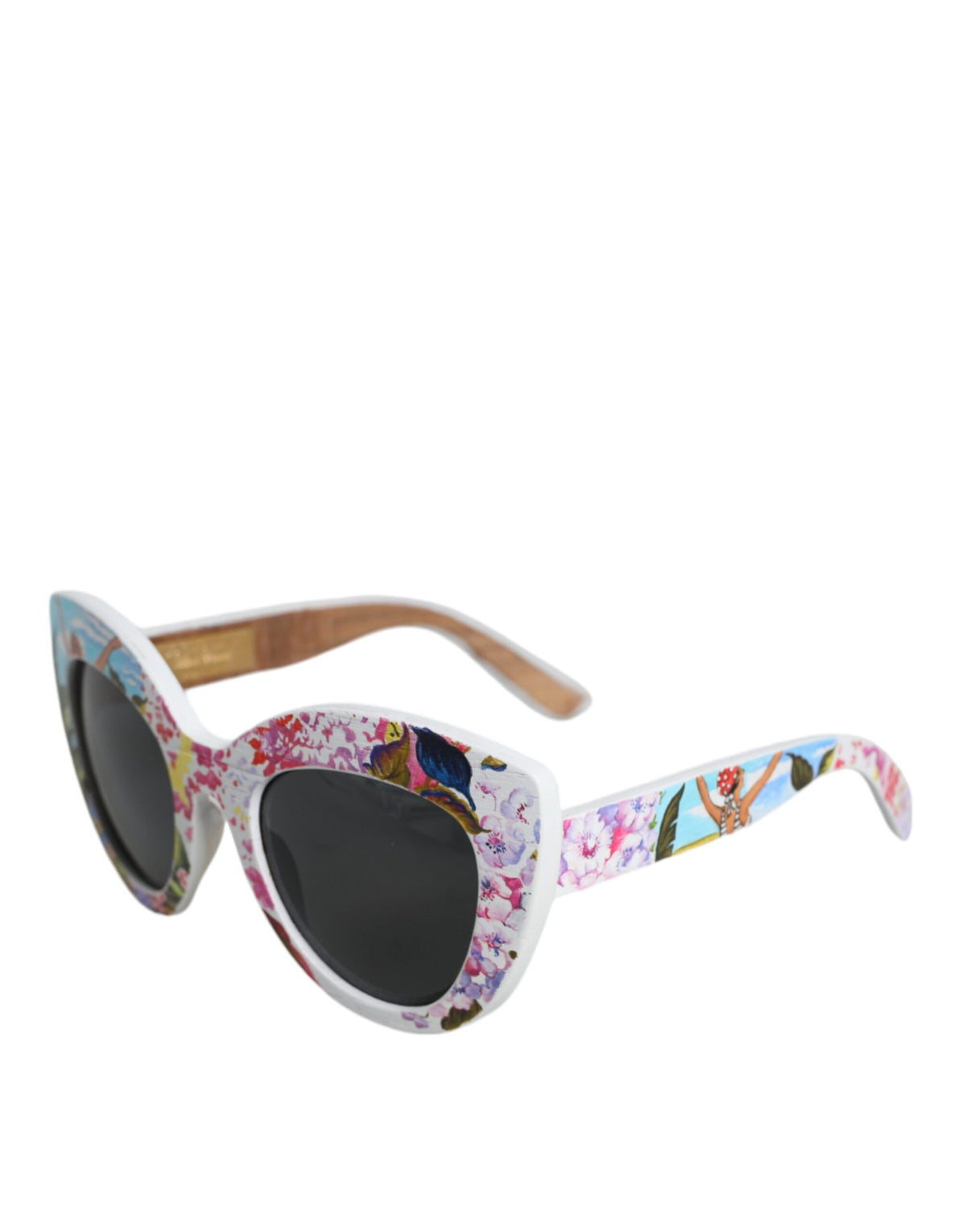 Indulge in the artistry of Dolce & Gabbana's Floral Hand-Painted Sunglasses, where exquisite craftsmanship meets nature, elevating your style with luxurious allure.