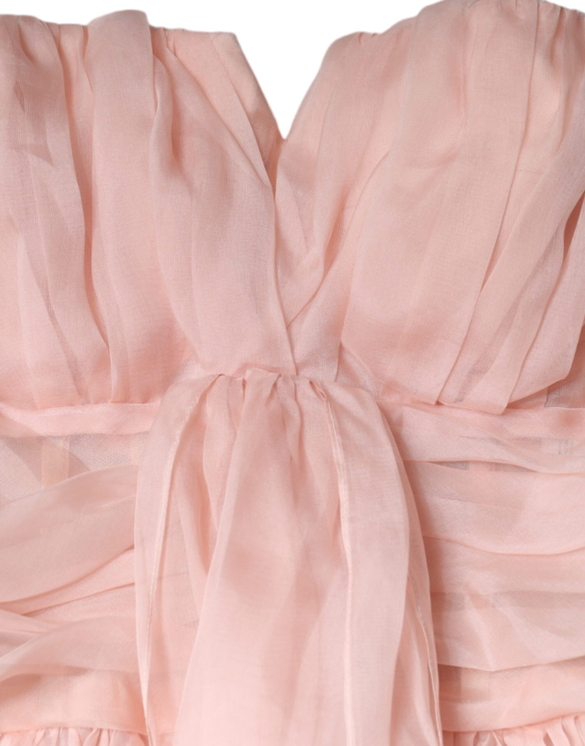 Experience the exquisite elegance of the Dolce & Gabbana Pink Silk Strapless Maxi A-line Gown, a timeless masterpiece that embodies luxury and sophistication.