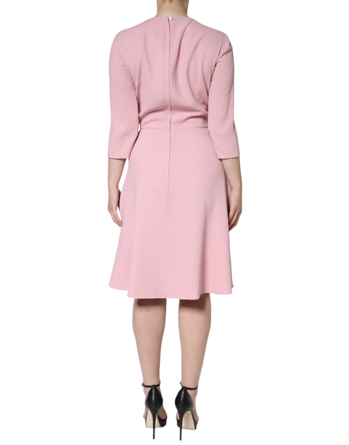 Indulge in the exquisite allure of the Dolce & Gabbana Pink A-line Viscose Dress, where luxurious materials and impeccable craftsmanship elevate your elegance for any occasion.