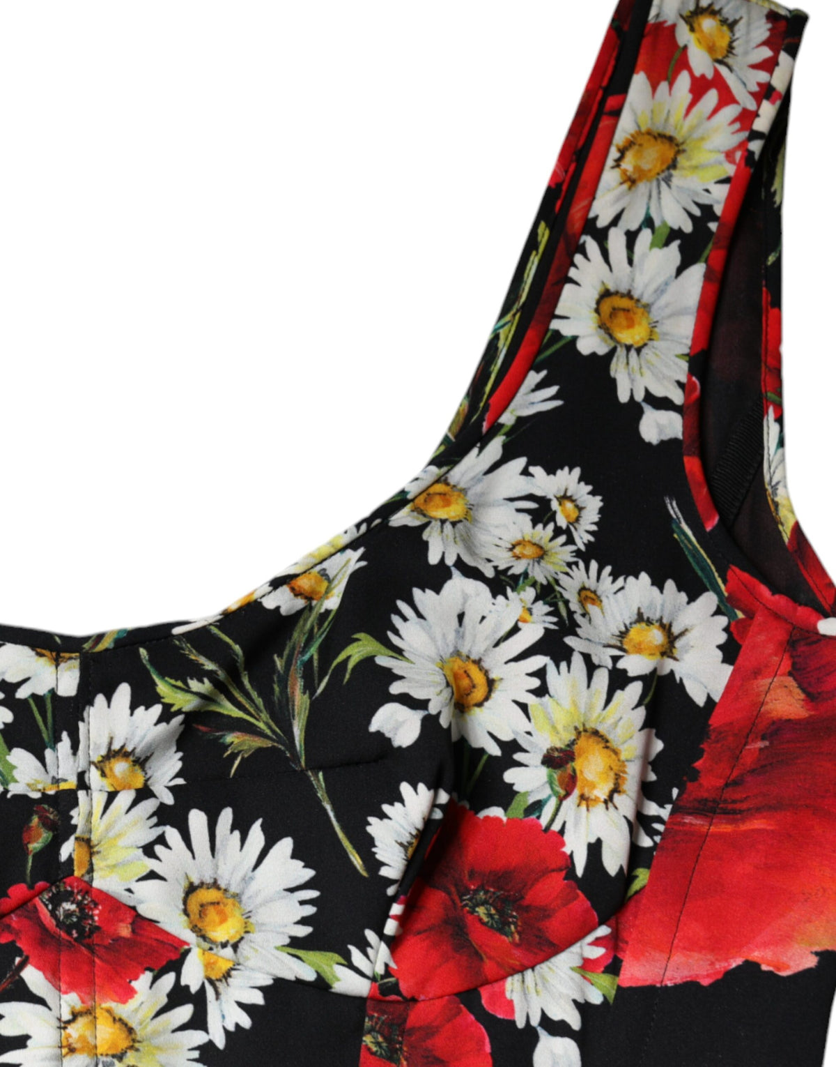 Experience the allure of Dolce & Gabbana's Black Floral Silk Sleeveless Long Gown, a masterpiece of Italian craftsmanship that embodies timeless elegance and sophistication.