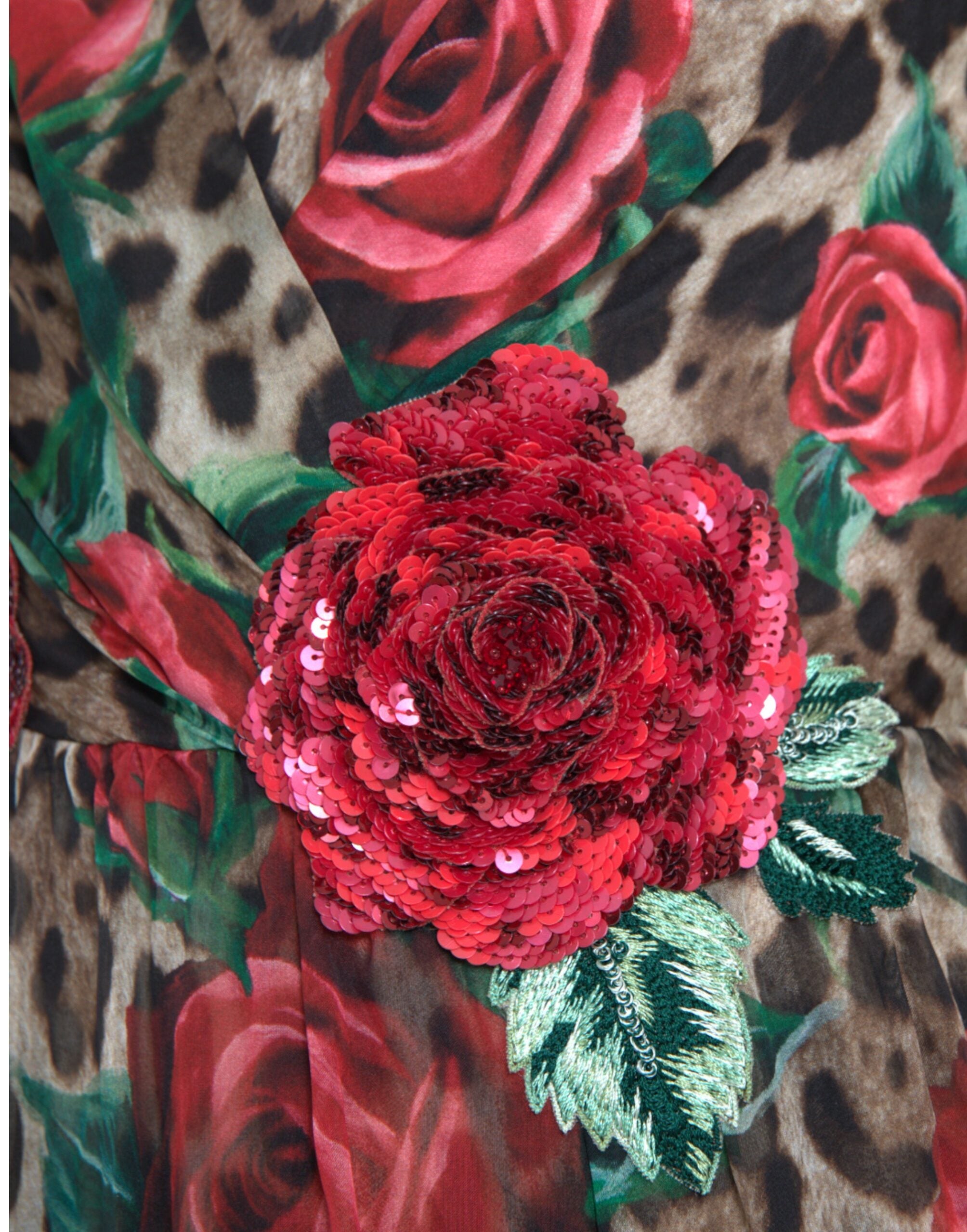 Dolce & Gabbana Multicolor Silk Maxi Evening Dress - DEA STILOSA MILANO