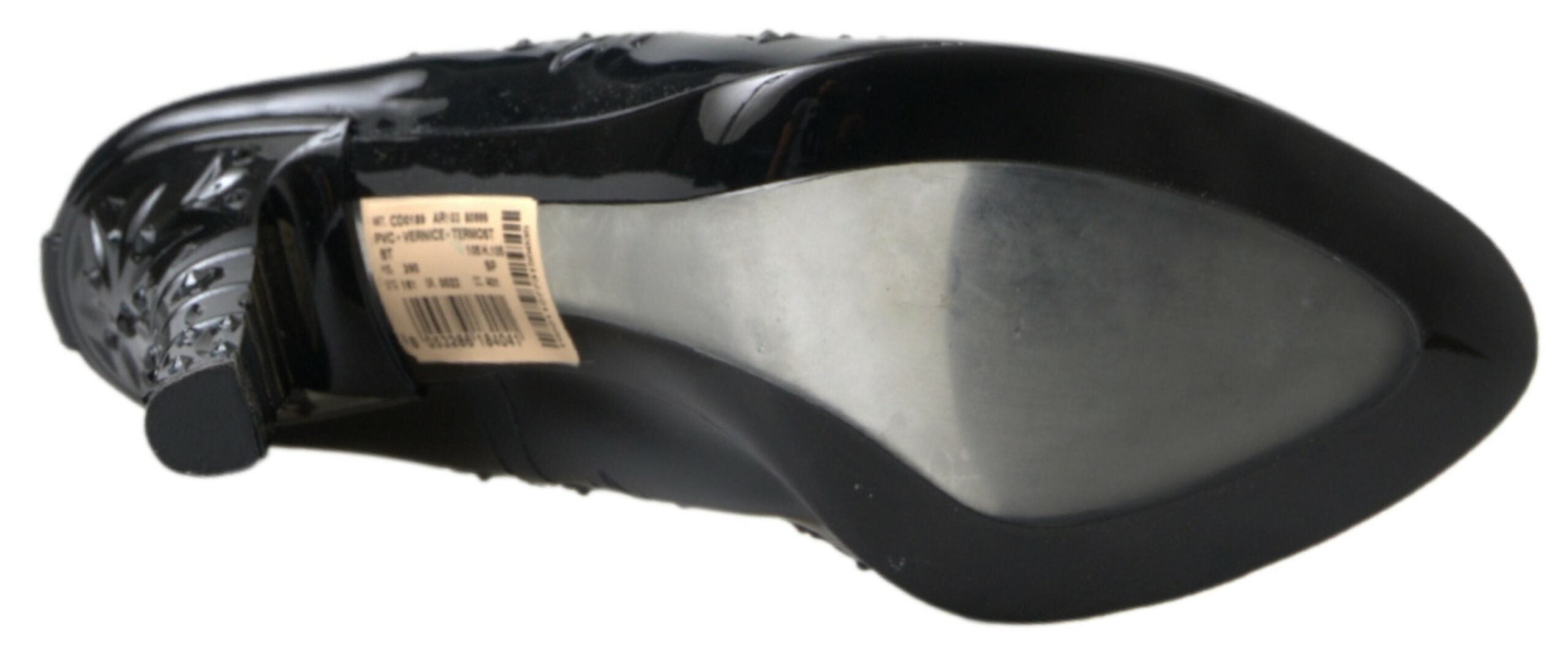Dolce & Gabbana Elegant Black Crystal Cinderella Pumps - DEA STILOSA MILANO