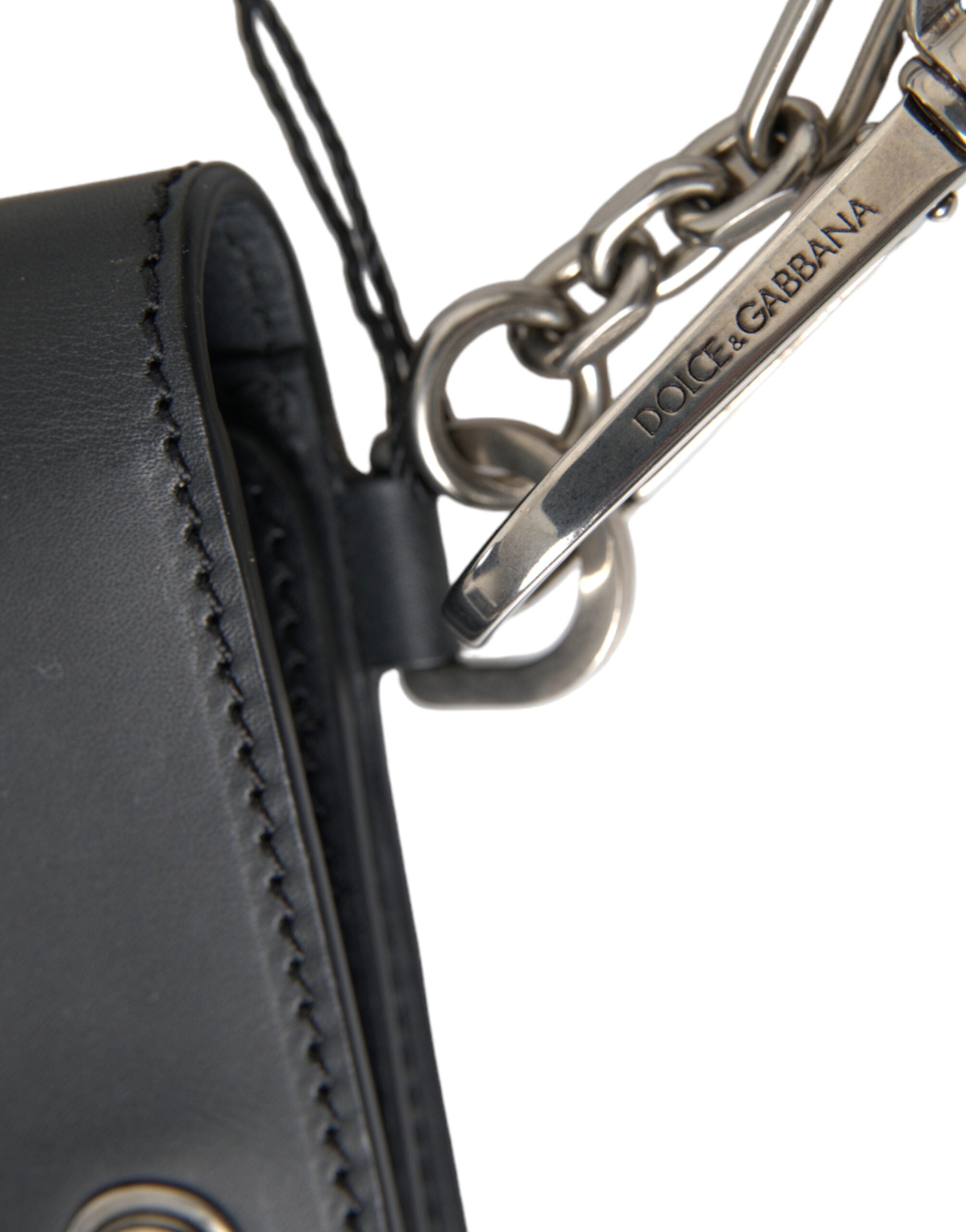 Dolce & Gabbana Elegant Black Leather Shoulder Bag - DEA STILOSA MILANO