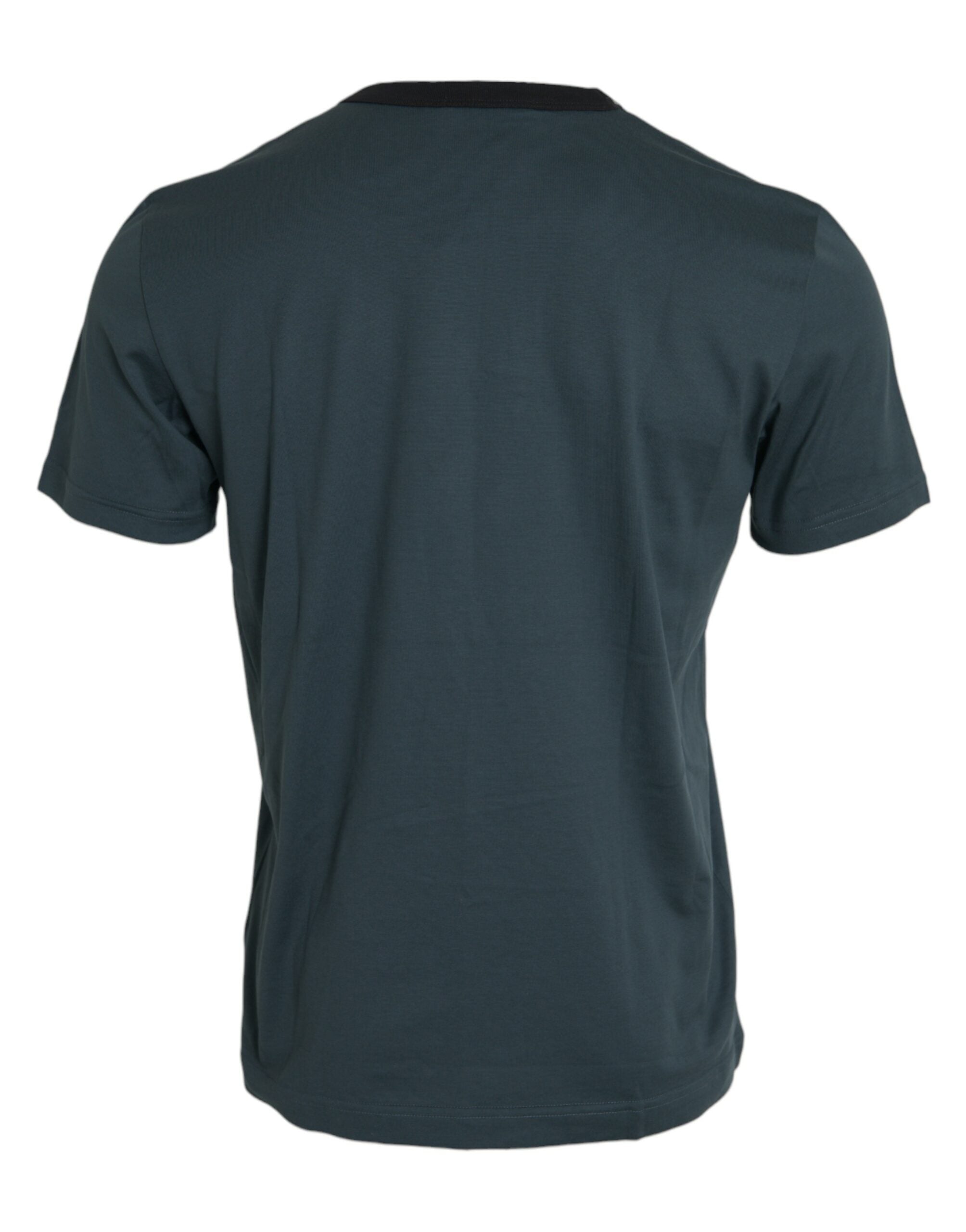 Dolce & Gabbana Blue Logo Print Crewneck Short Sleeve T-shirt - DEA STILOSA MILANO