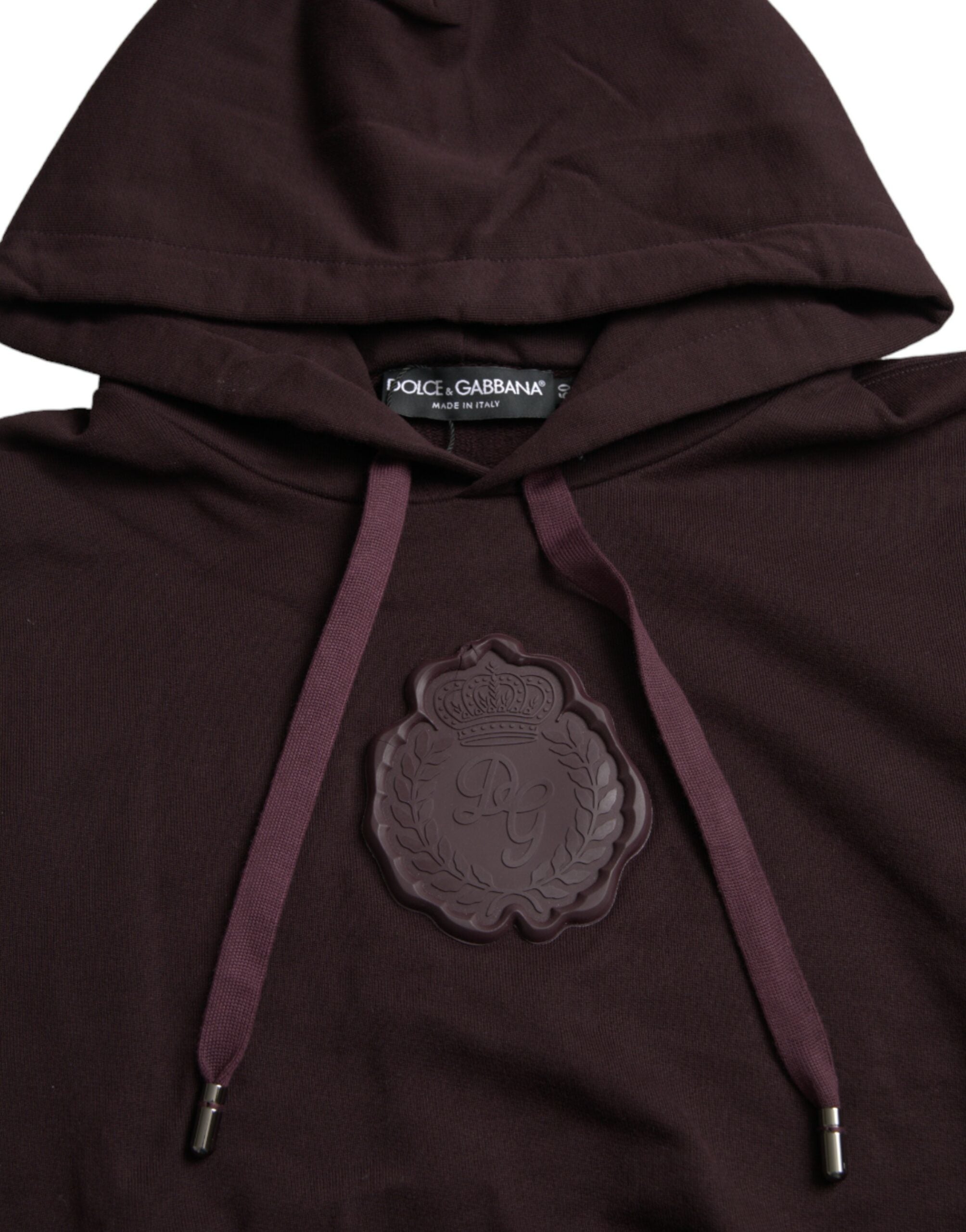 Dolce & Gabbana Purple Logo Crest Hooded Pullover Sweatshirt Sweater - DEA STILOSA MILANO