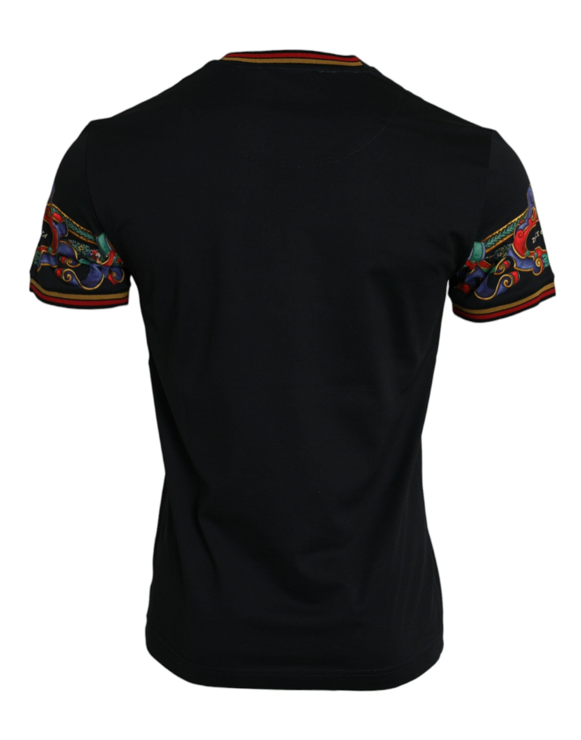 Dolce & Gabbana Black Logo Print Cotton Crew Neck T-shirt - DEA STILOSA MILANO