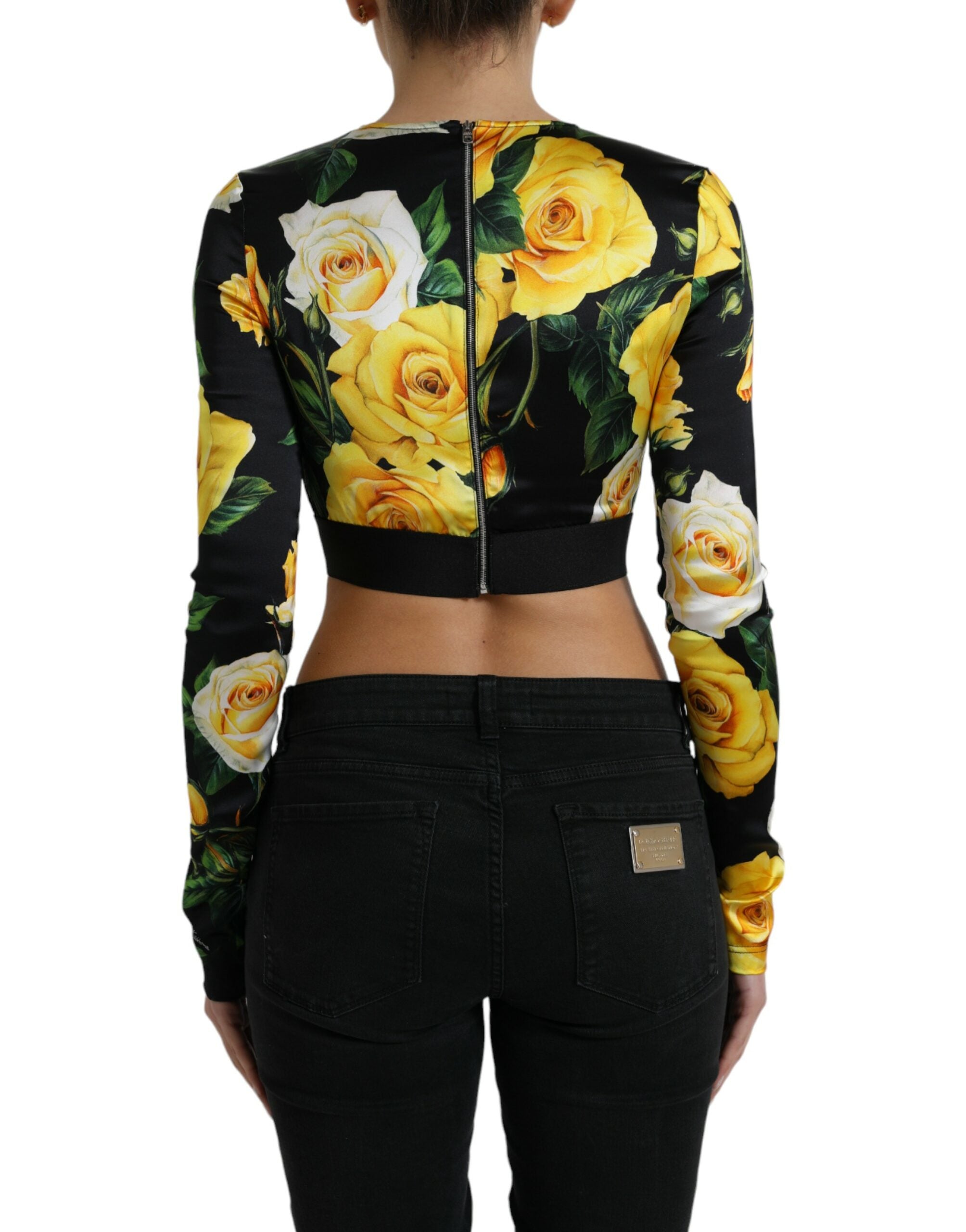 Dolce & Gabbana Elegant Floral Cropped Blouse - DEA STILOSA MILANO