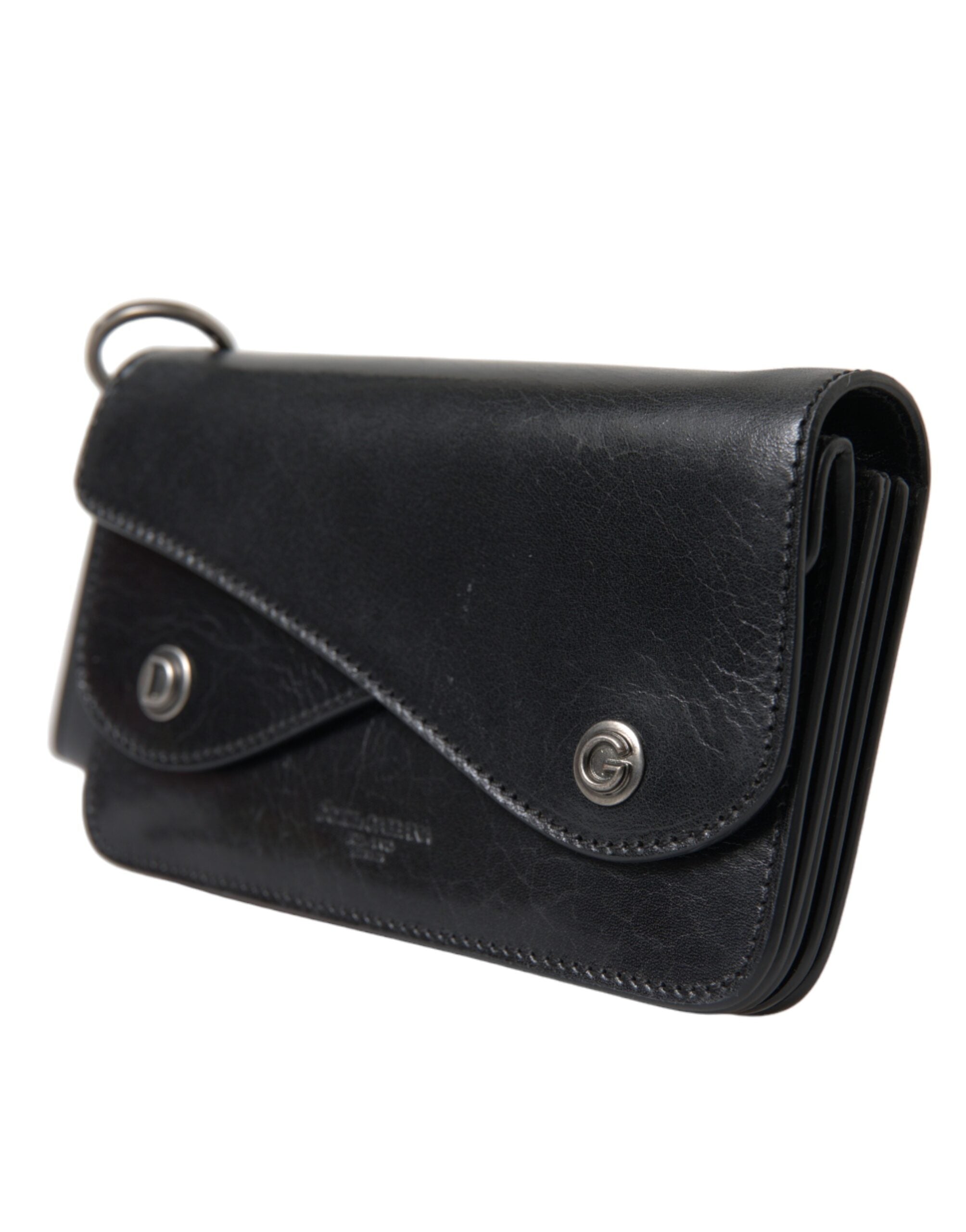 Dolce & Gabbana Sleek Black Leather Shoulder Bag - DEA STILOSA MILANO