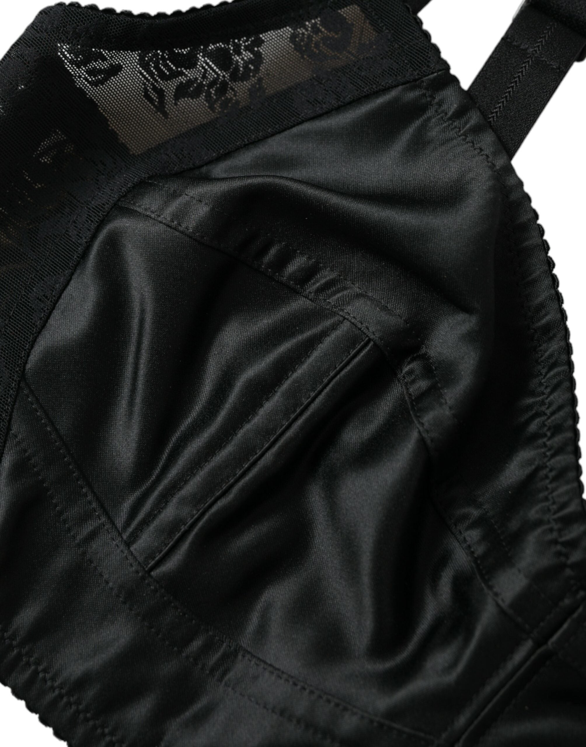 Dolce & Gabbana Elegant Black Bustier Crop Top - DEA STILOSA MILANO