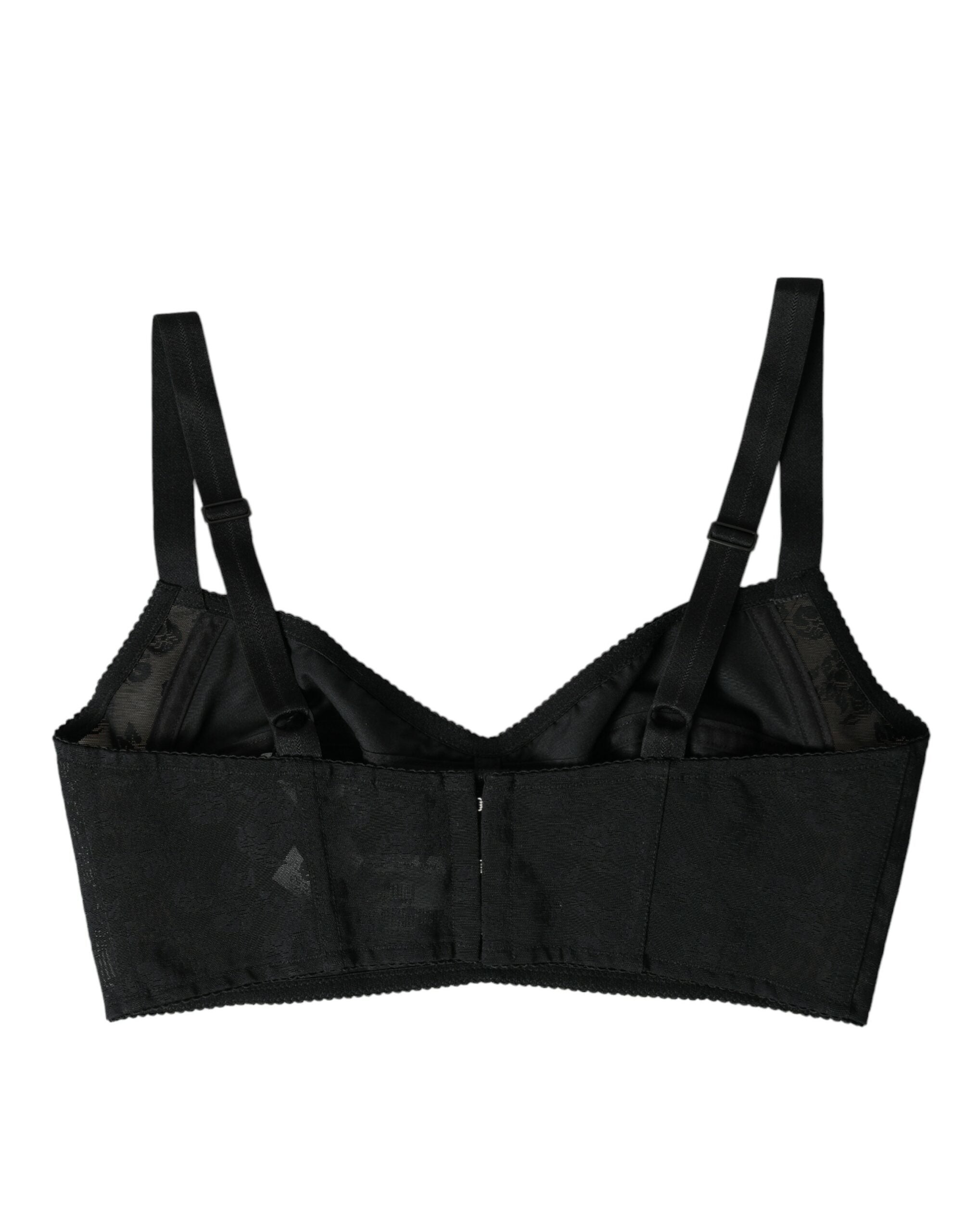 Dolce & Gabbana Elegant Black Bustier Crop Top - DEA STILOSA MILANO