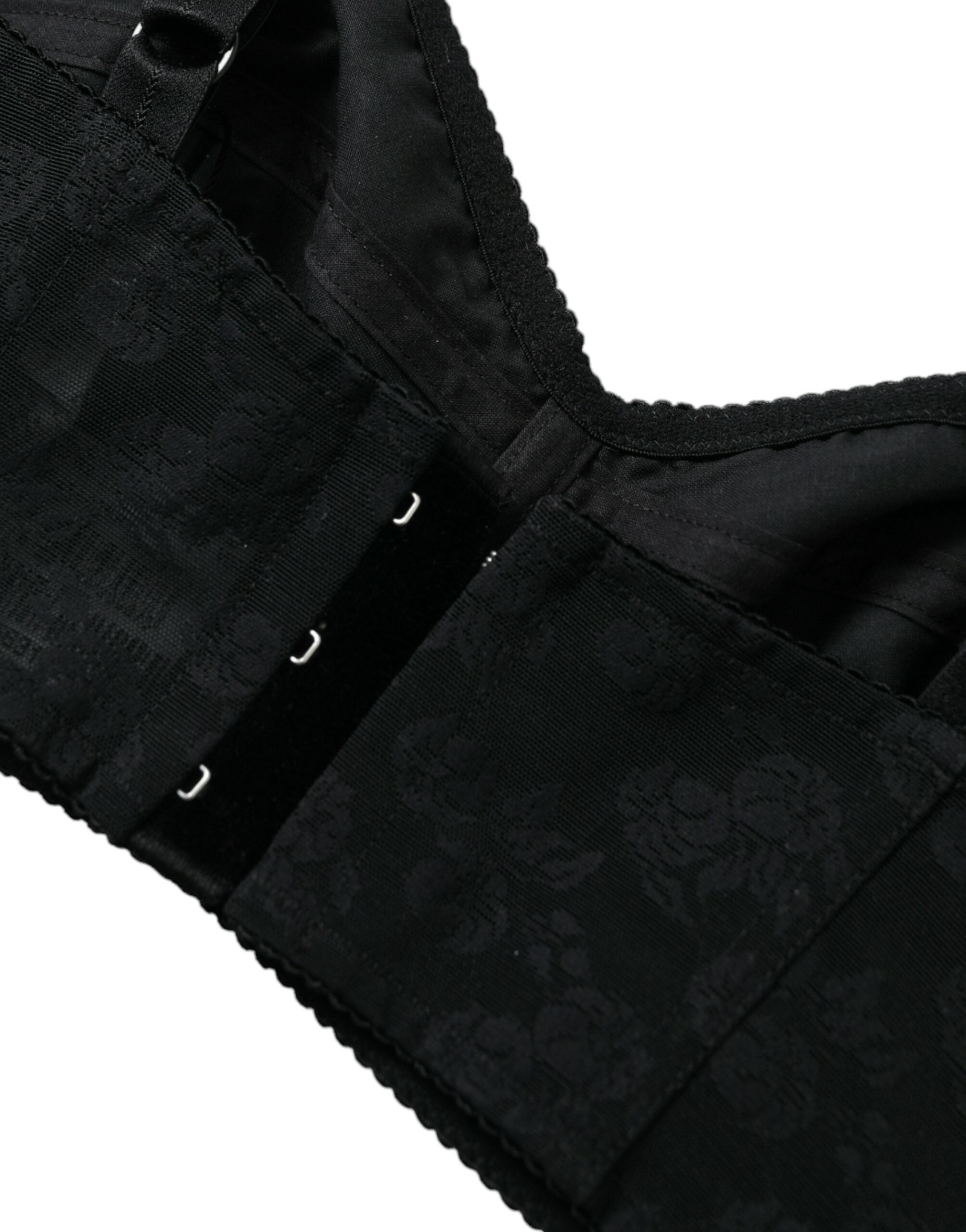 Dolce & Gabbana Elegant Black Bustier Crop Top - DEA STILOSA MILANO