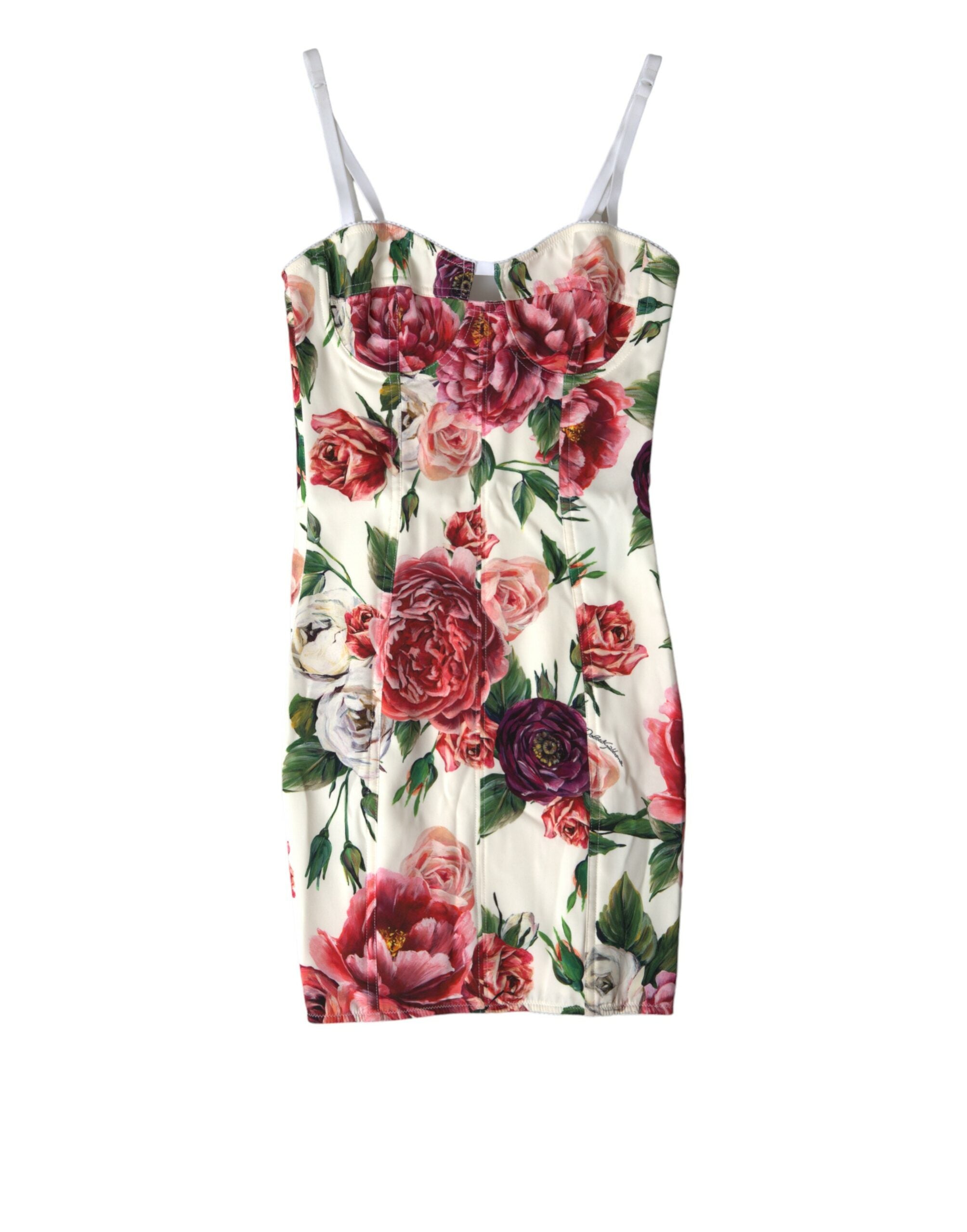Dolce & Gabbana Floral Silk Blend Bustier Bodycon Dress - DEA STILOSA MILANO