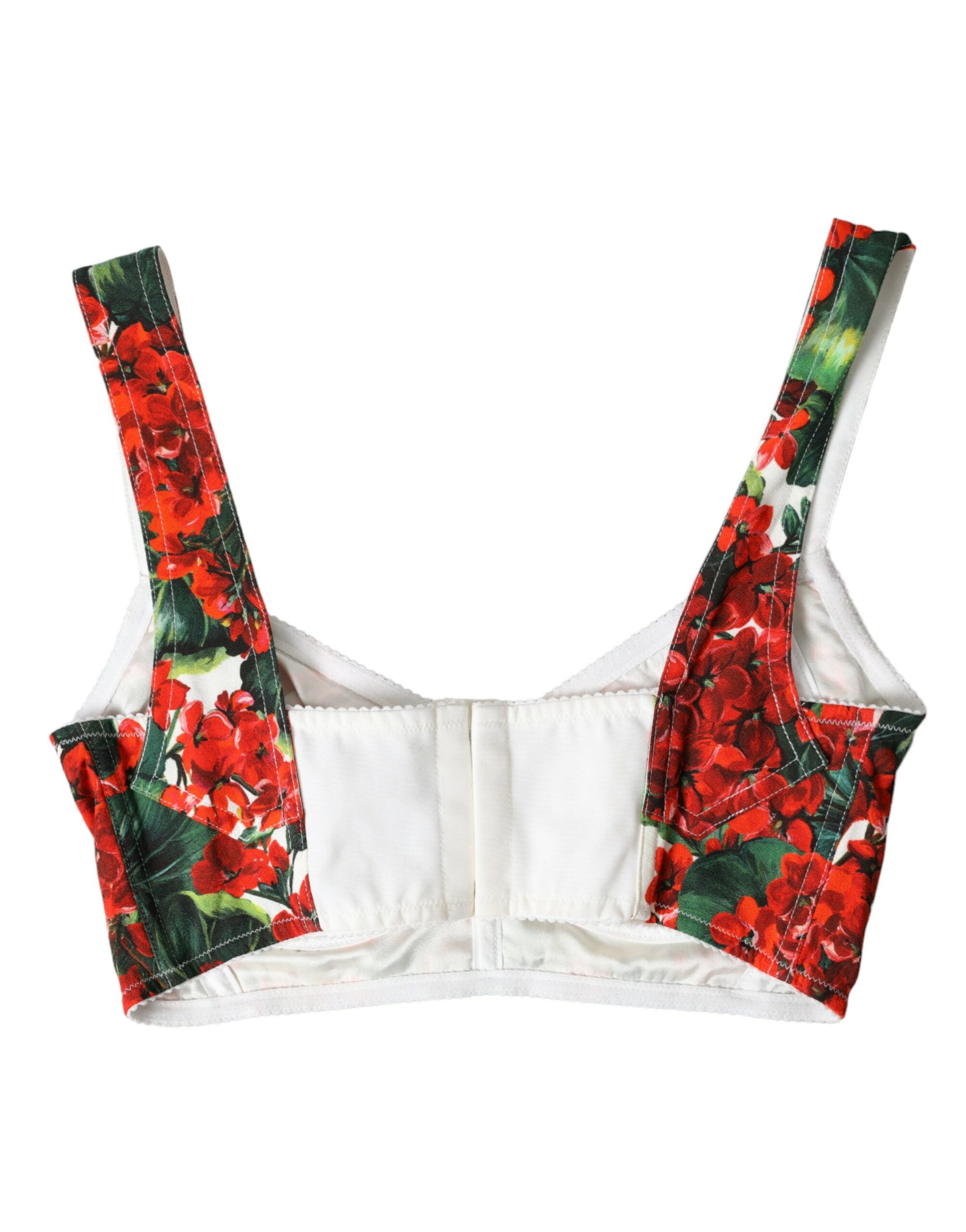 Dolce & Gabbana Floral Bustier Crop Top - Multicolor Elegance - DEA STILOSA MILANO