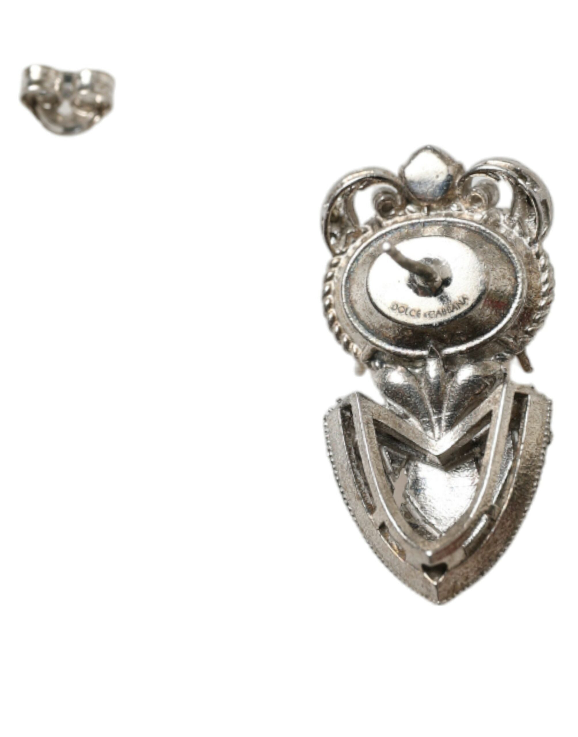 Dolce & Gabbana Silver Crystal Stone 925 Sterling Earrings - DEA STILOSA MILANO
