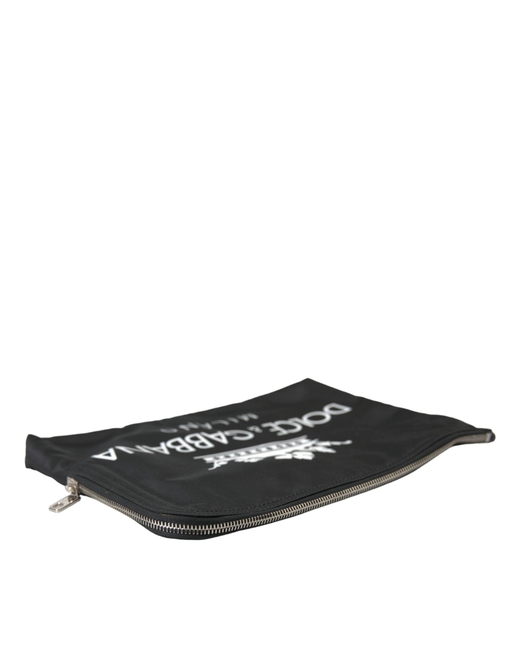 Dolce & Gabbana Black DG Milano Print Nylon Pouch Clutch Bags - DEA STILOSA MILANO