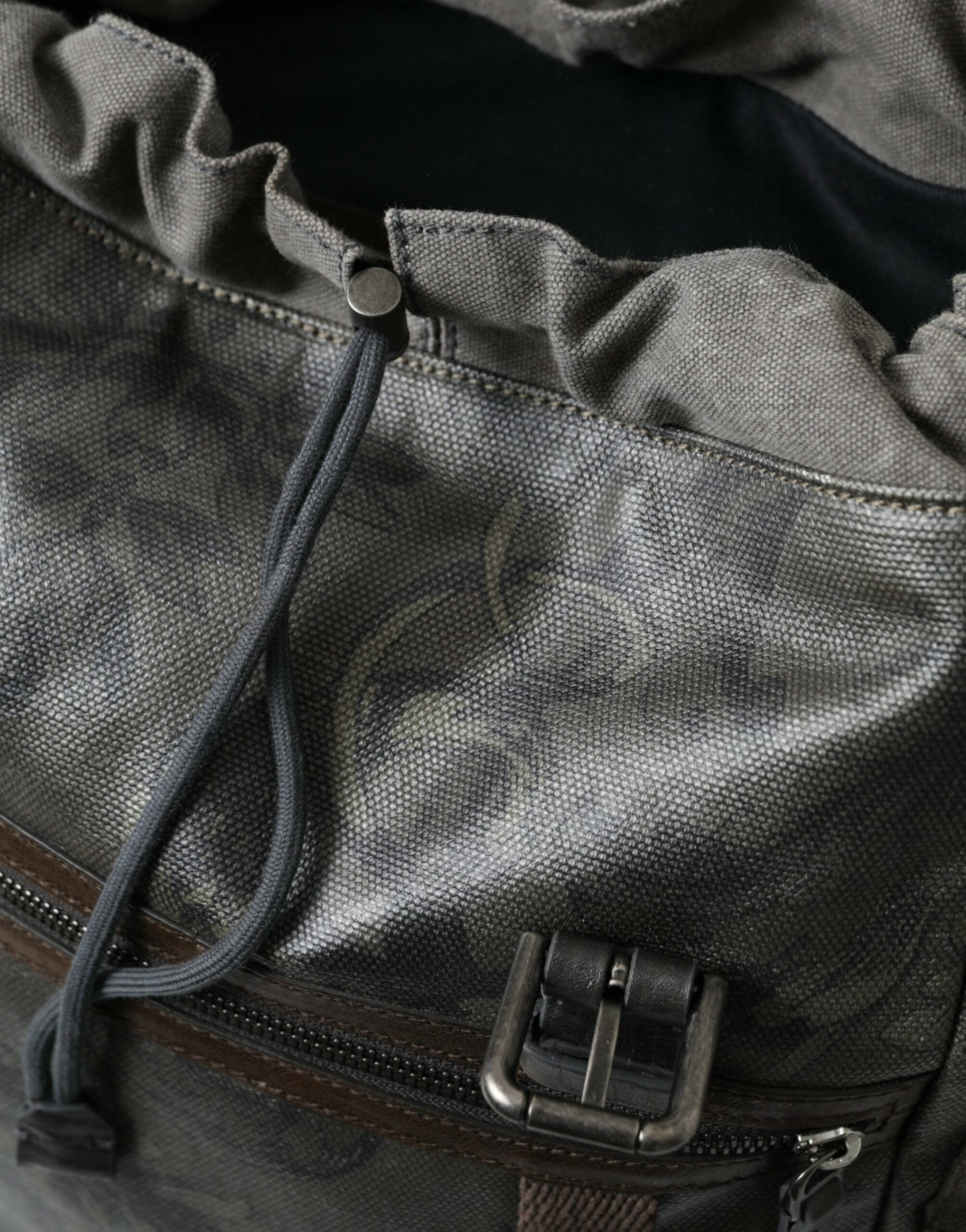Dolce & Gabbana Green Brown Baroque Canvas Leather Rucksack Backpack Bag - DEA STILOSA MILANO