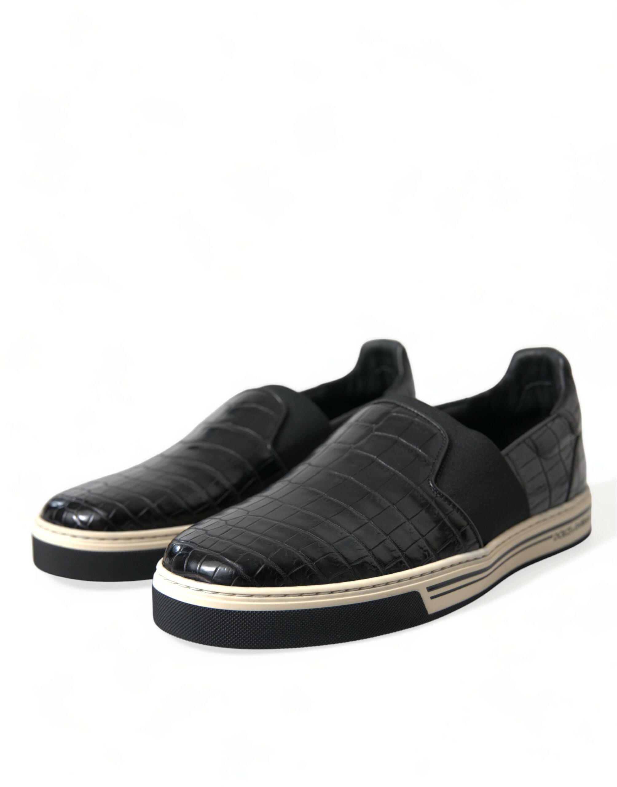 Dolce & Gabbana Elegant Crocodile Leather Low-Top Sneakers - DEA STILOSA MILANO