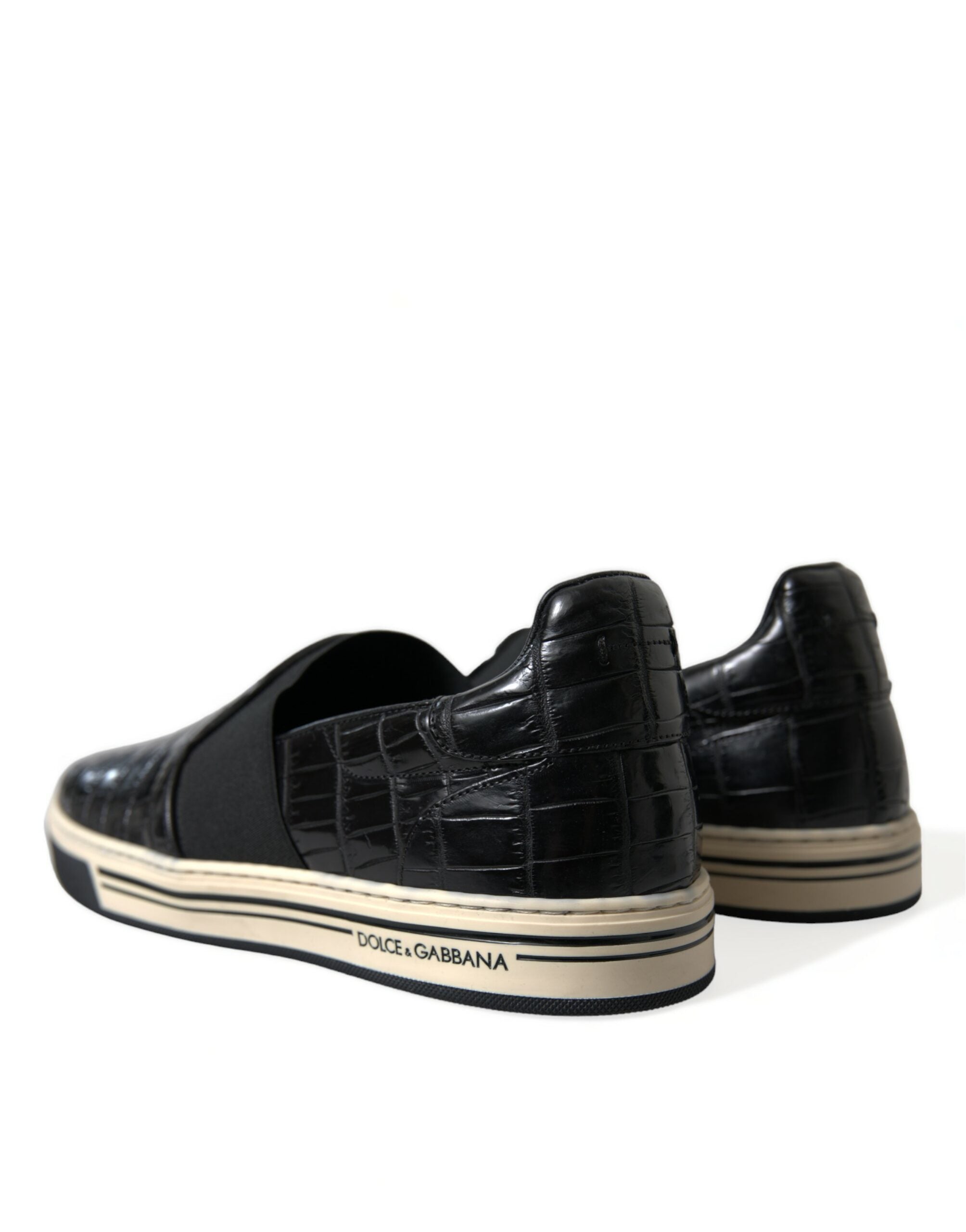 Dolce & Gabbana Elegant Crocodile Leather Low-Top Sneakers - DEA STILOSA MILANO