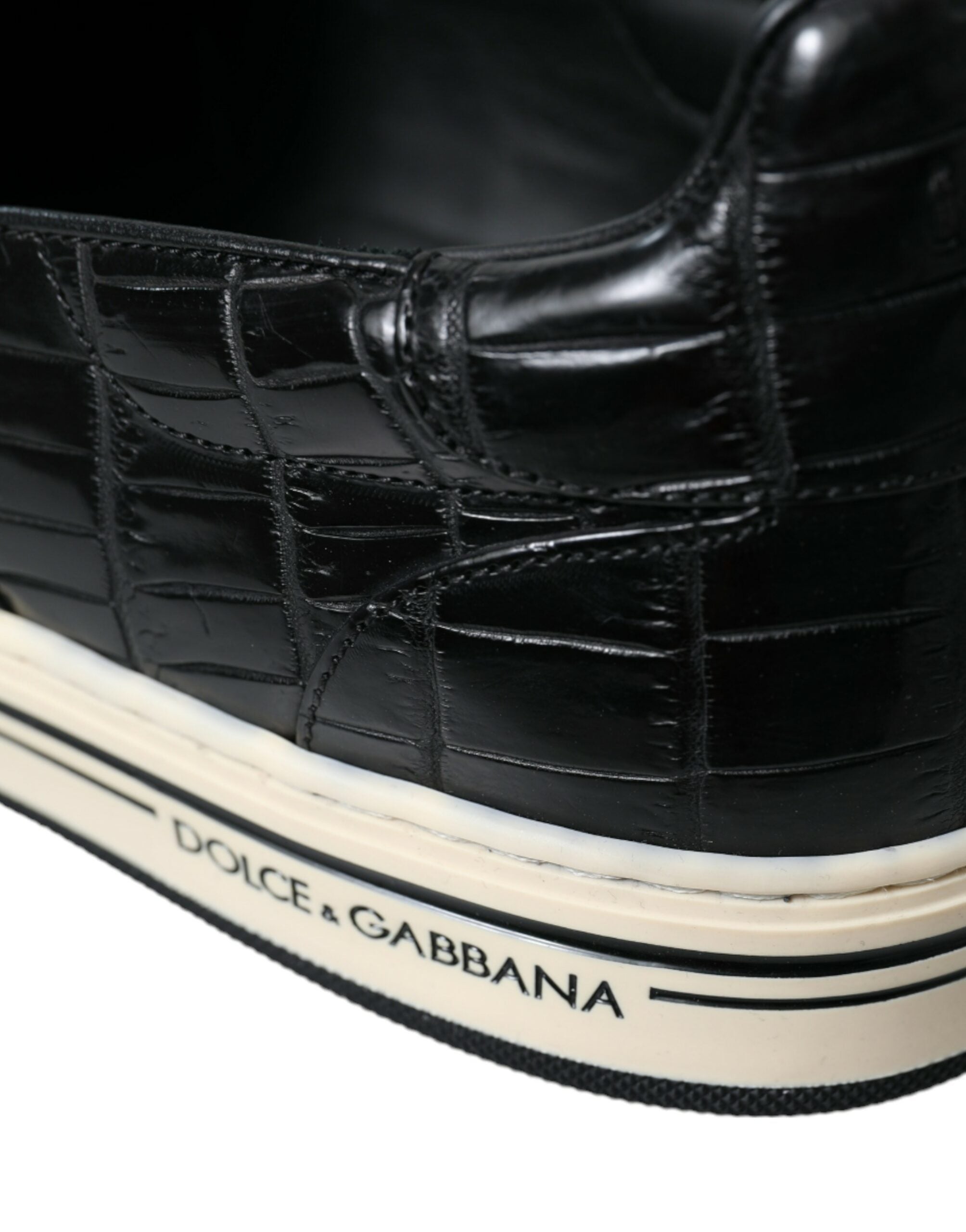 Dolce & Gabbana Elegant Crocodile Leather Low-Top Sneakers - DEA STILOSA MILANO