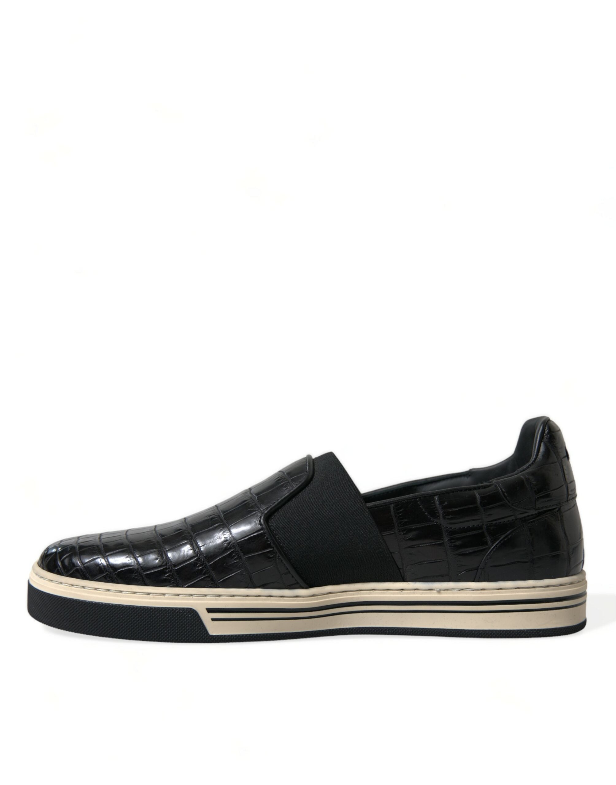 Dolce & Gabbana Elegant Crocodile Leather Low-Top Sneakers - DEA STILOSA MILANO