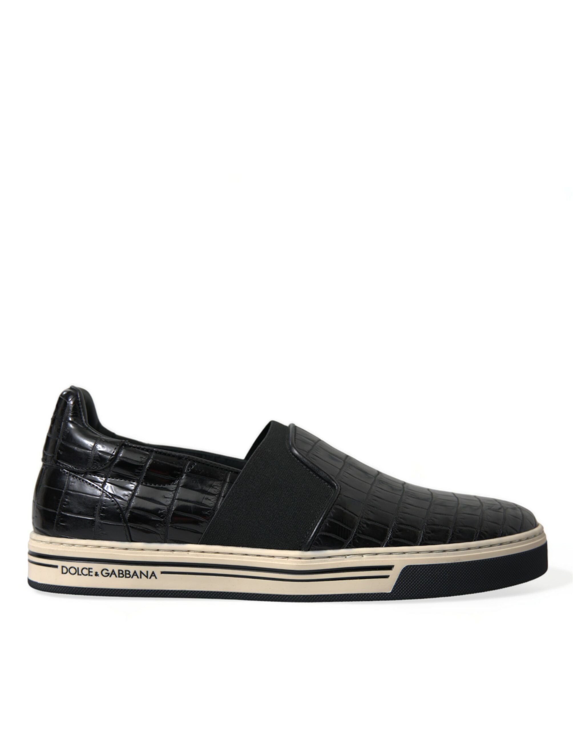 Dolce & Gabbana Elegant Crocodile Leather Low-Top Sneakers - DEA STILOSA MILANO