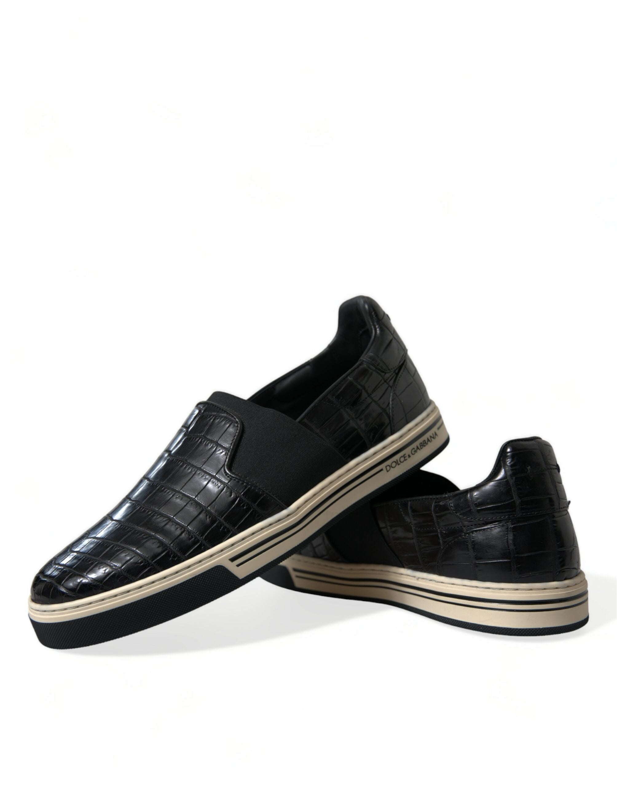 Dolce & Gabbana Elegant Crocodile Leather Low-Top Sneakers - DEA STILOSA MILANO